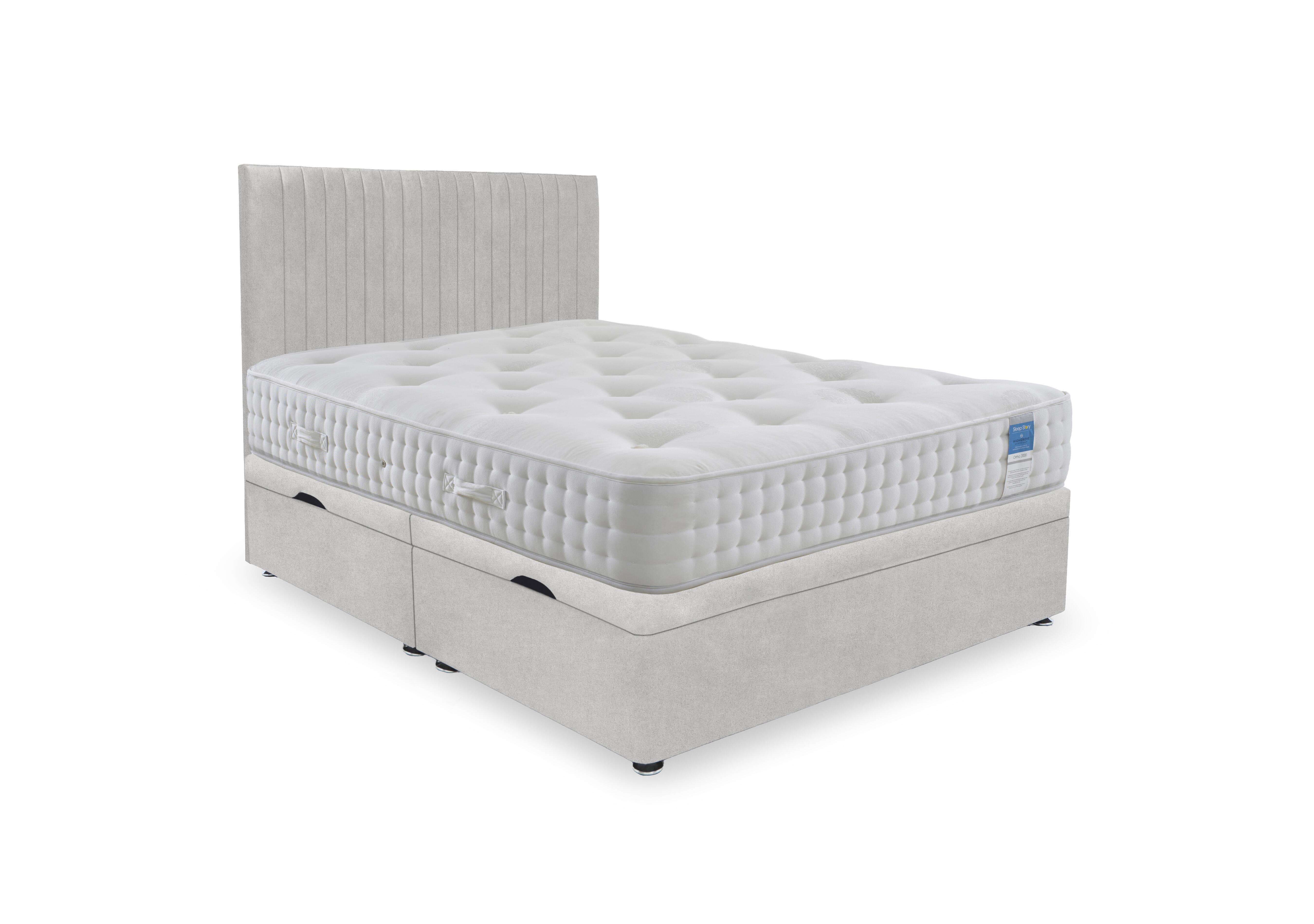 Ortho 2000 Manual Side Ottoman Divan Set in Plain Opal on Furniture Village