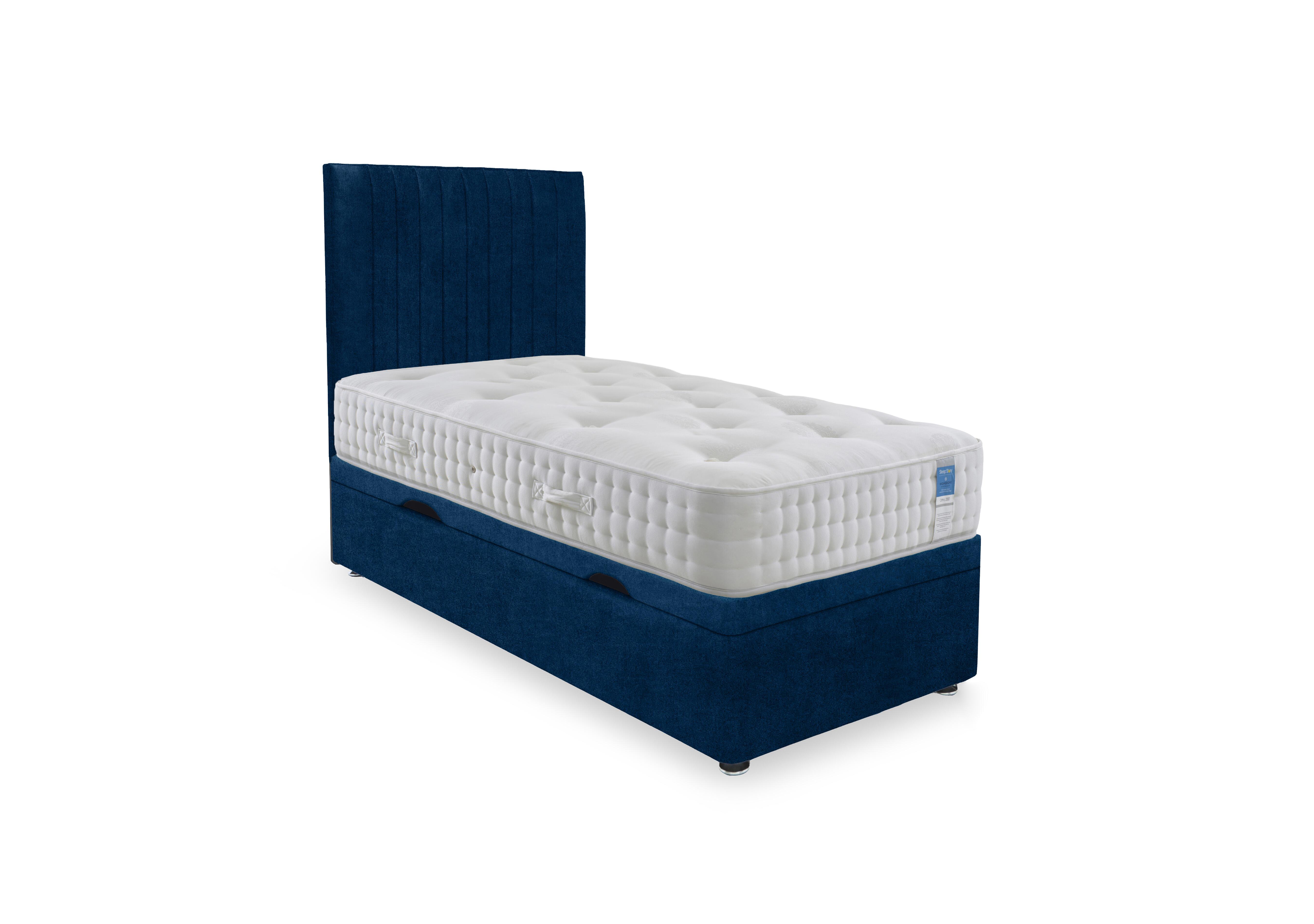 Ortho 2000 Manual Side Ottoman Divan Set in Plain Sapphire on Furniture Village