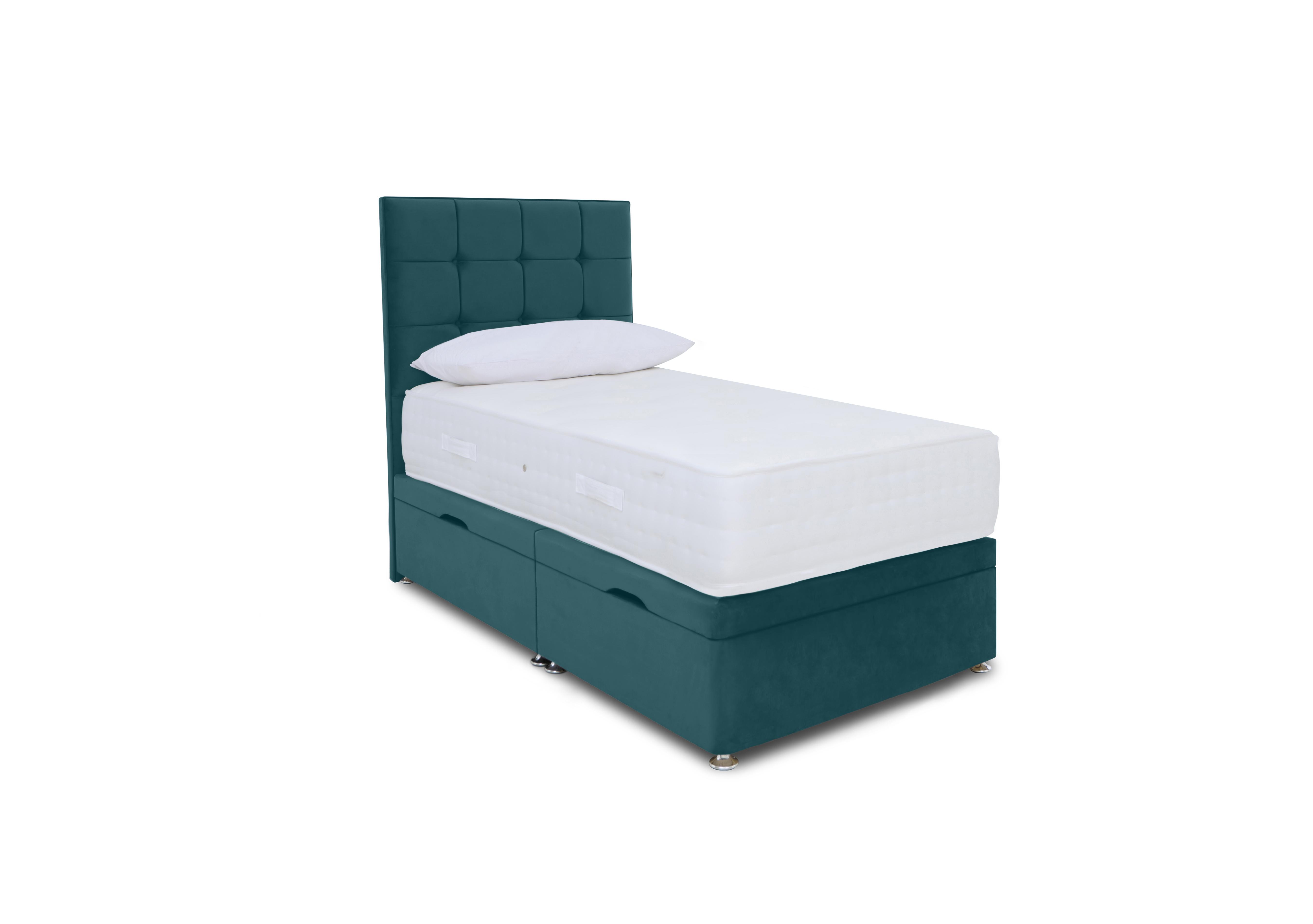 Ortho 2000 Manual Side Ottoman Divan Set in Plush Atlantic on Furniture Village