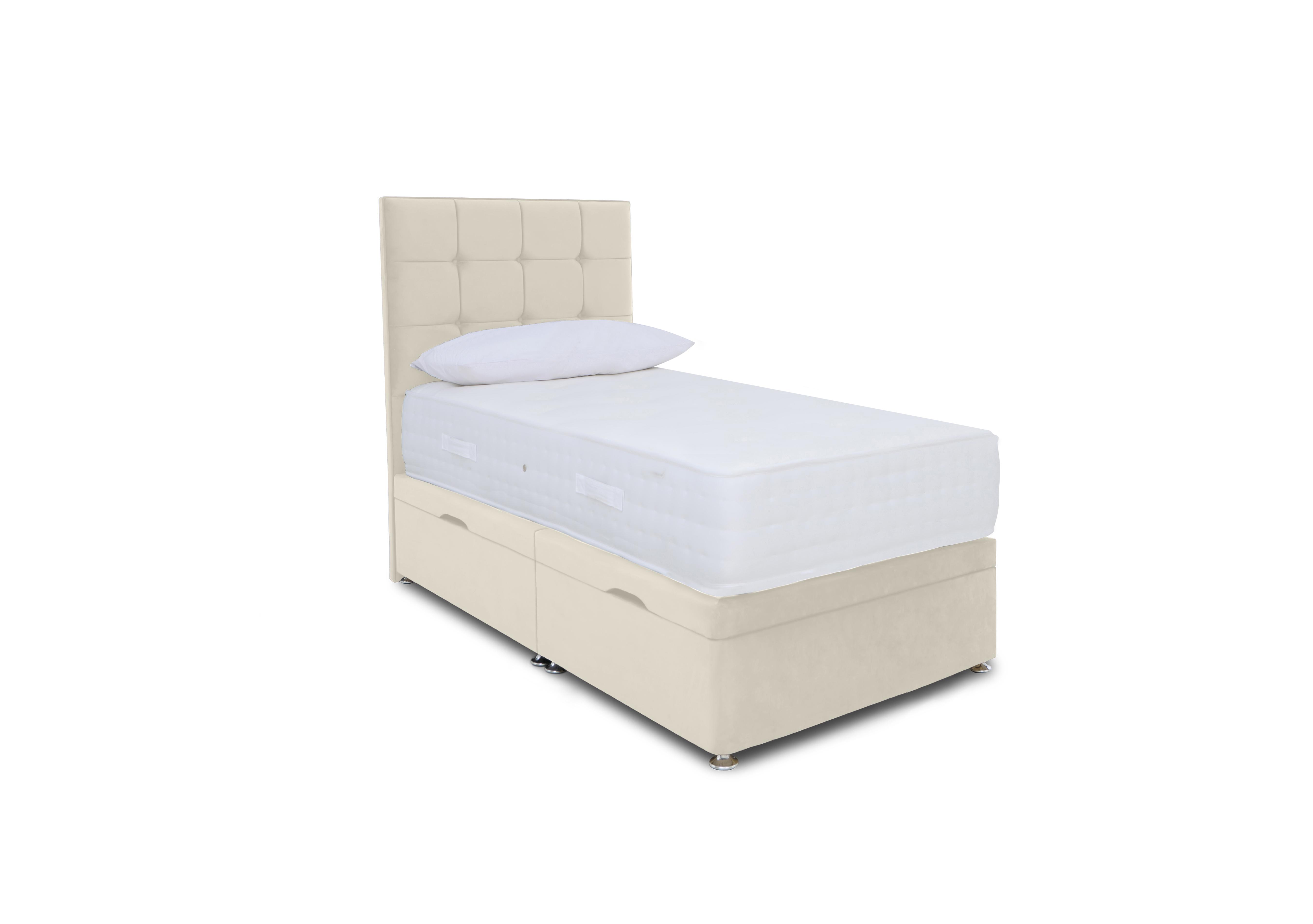 Ortho 2000 Manual Side Ottoman Divan Set in Plush Ecru on Furniture Village