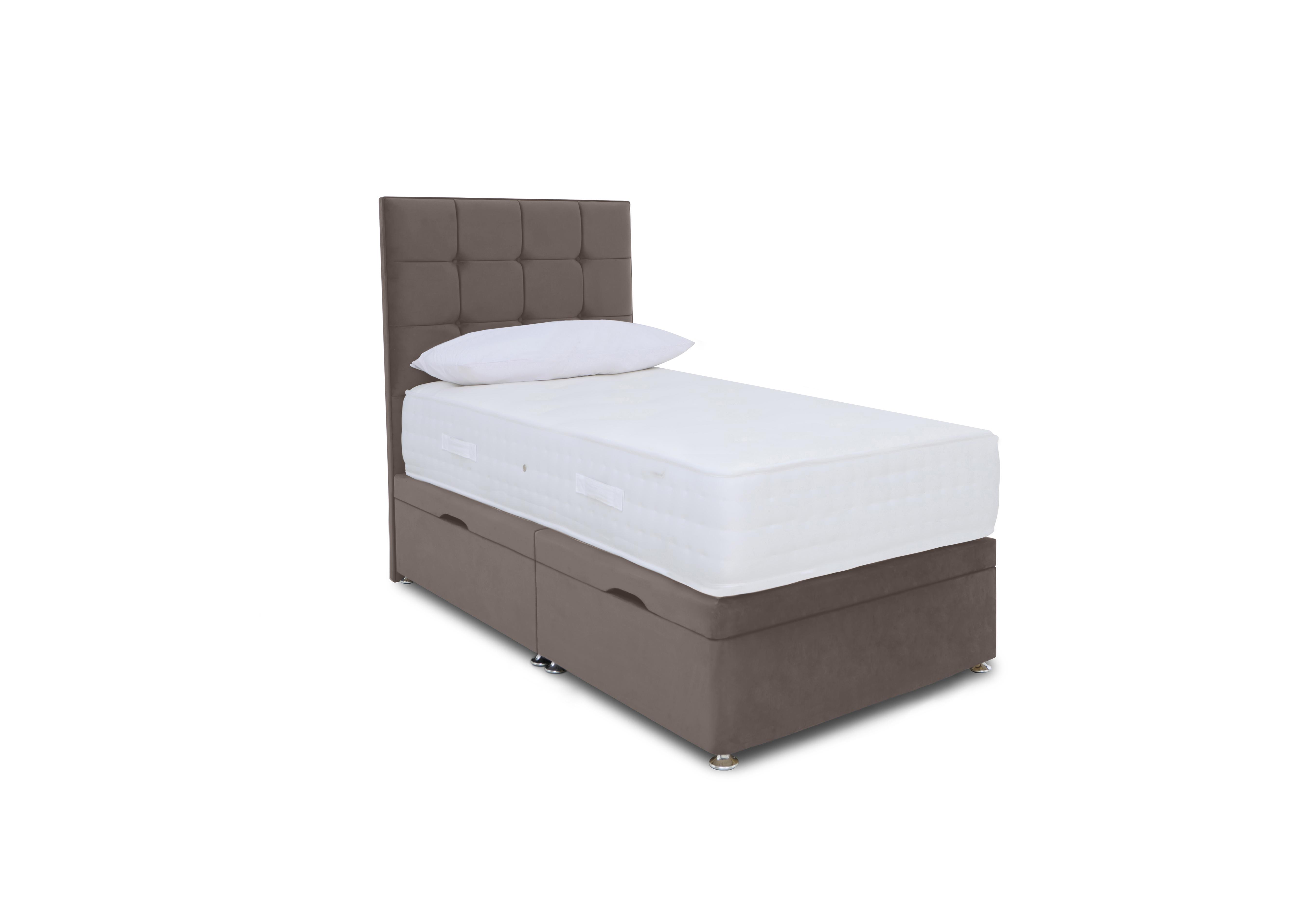 Ortho 2000 Manual Side Ottoman Divan Set in Plush Mole on Furniture Village