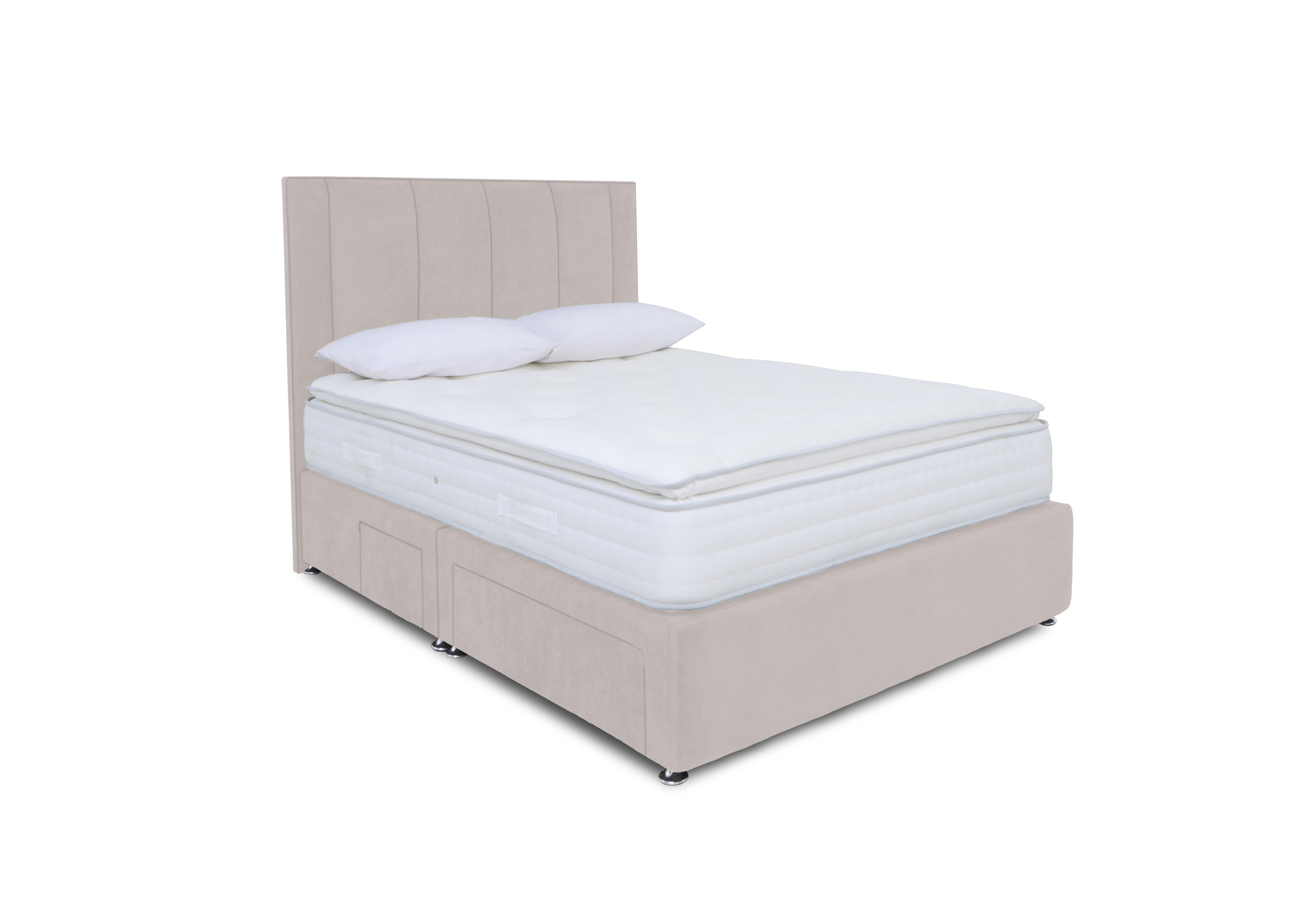Pocket Pillowtop Divan Set in Plush Argent on Furniture Village