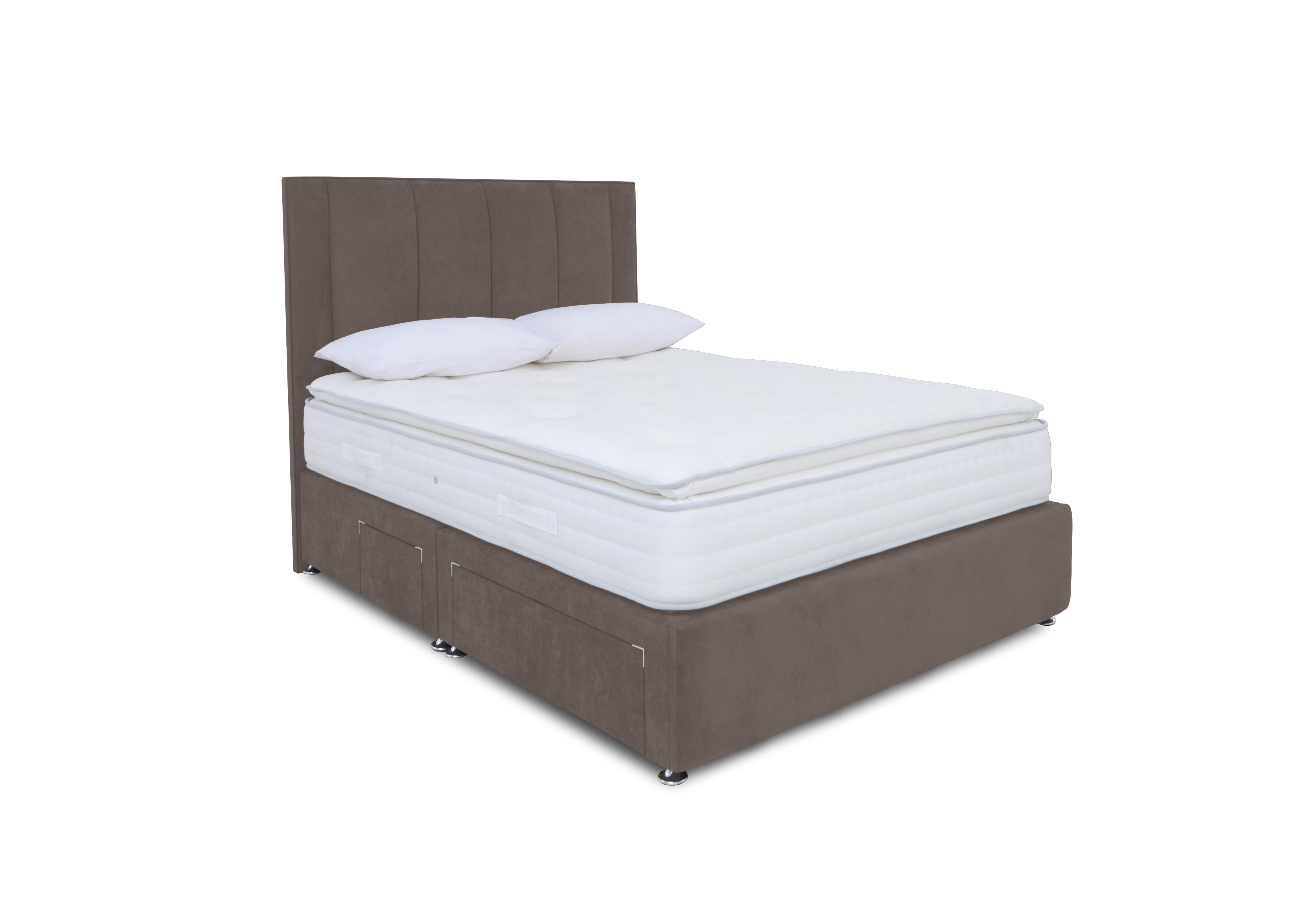 Pocket Pillowtop Divan Set in Plush Mole on Furniture Village