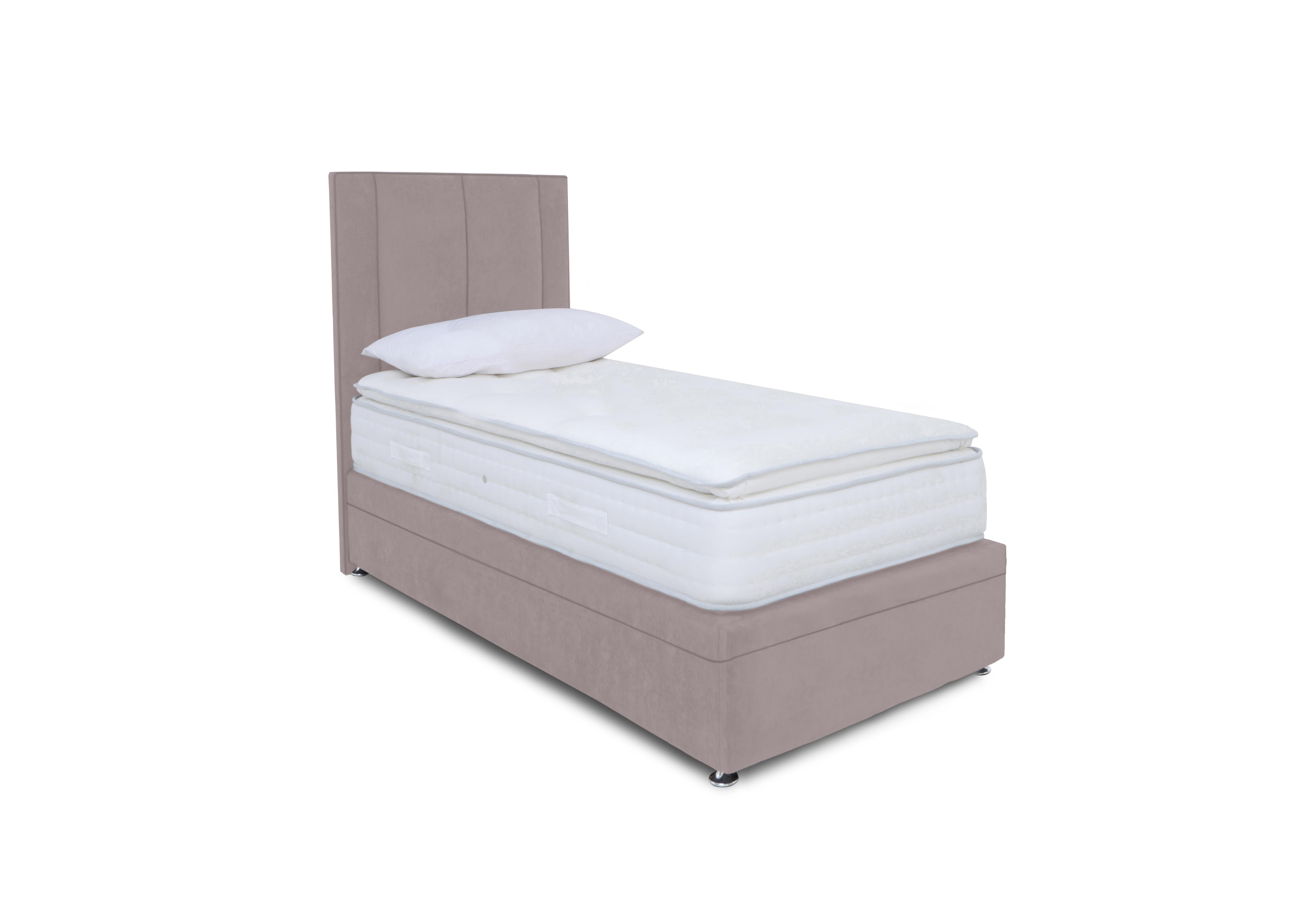 Pocket Pillowtop Electric End Ottoman Divan Set in Plush Lilac on Furniture Village