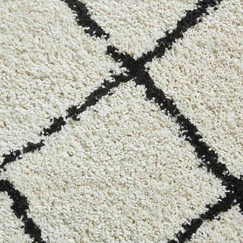 Asta Rug in White Black on Furniture Village