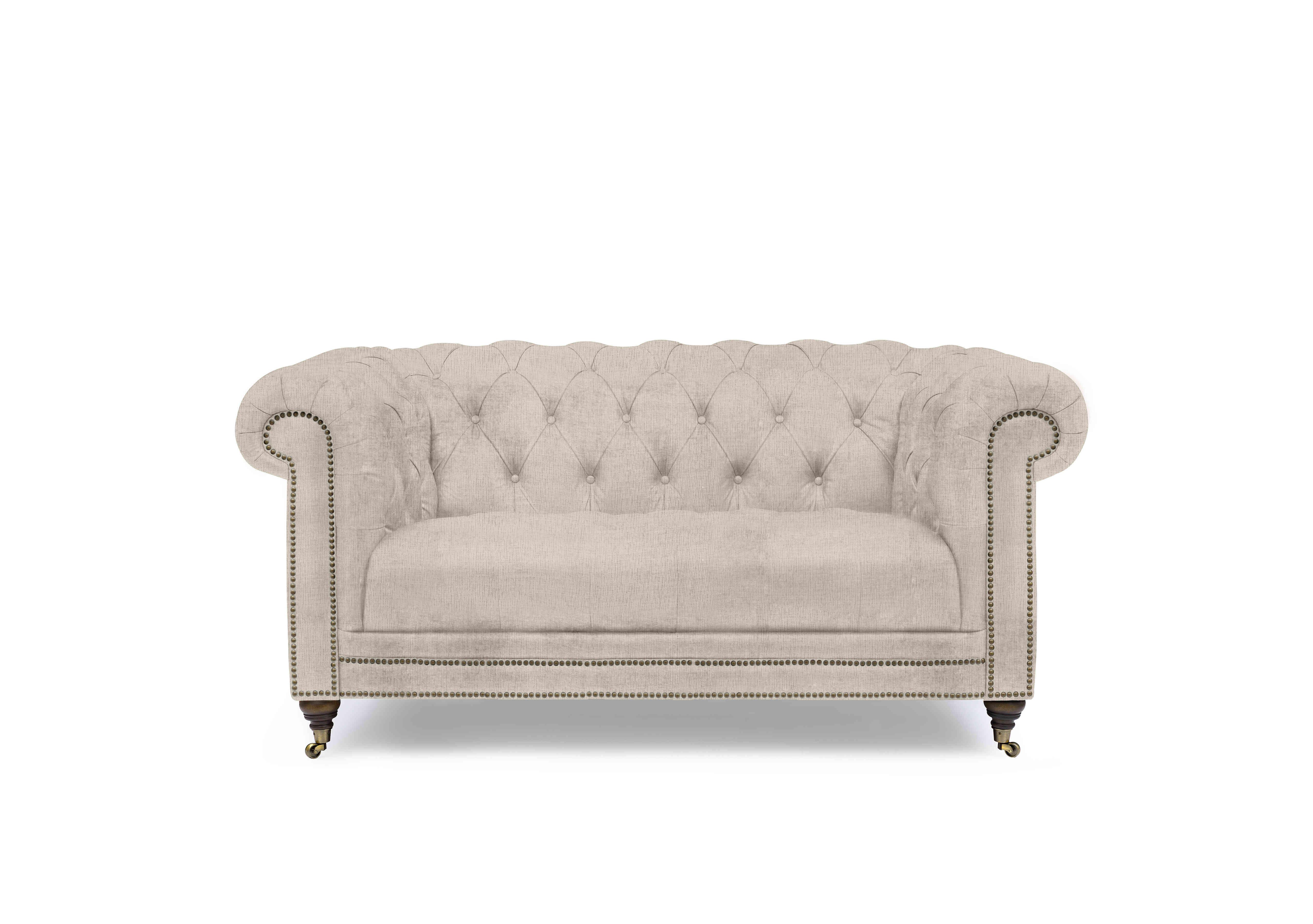 Walter 2 Seater Fabric Chesterfield Sofa with USB-C in Stone Hearth X3-A603 on Furniture Village