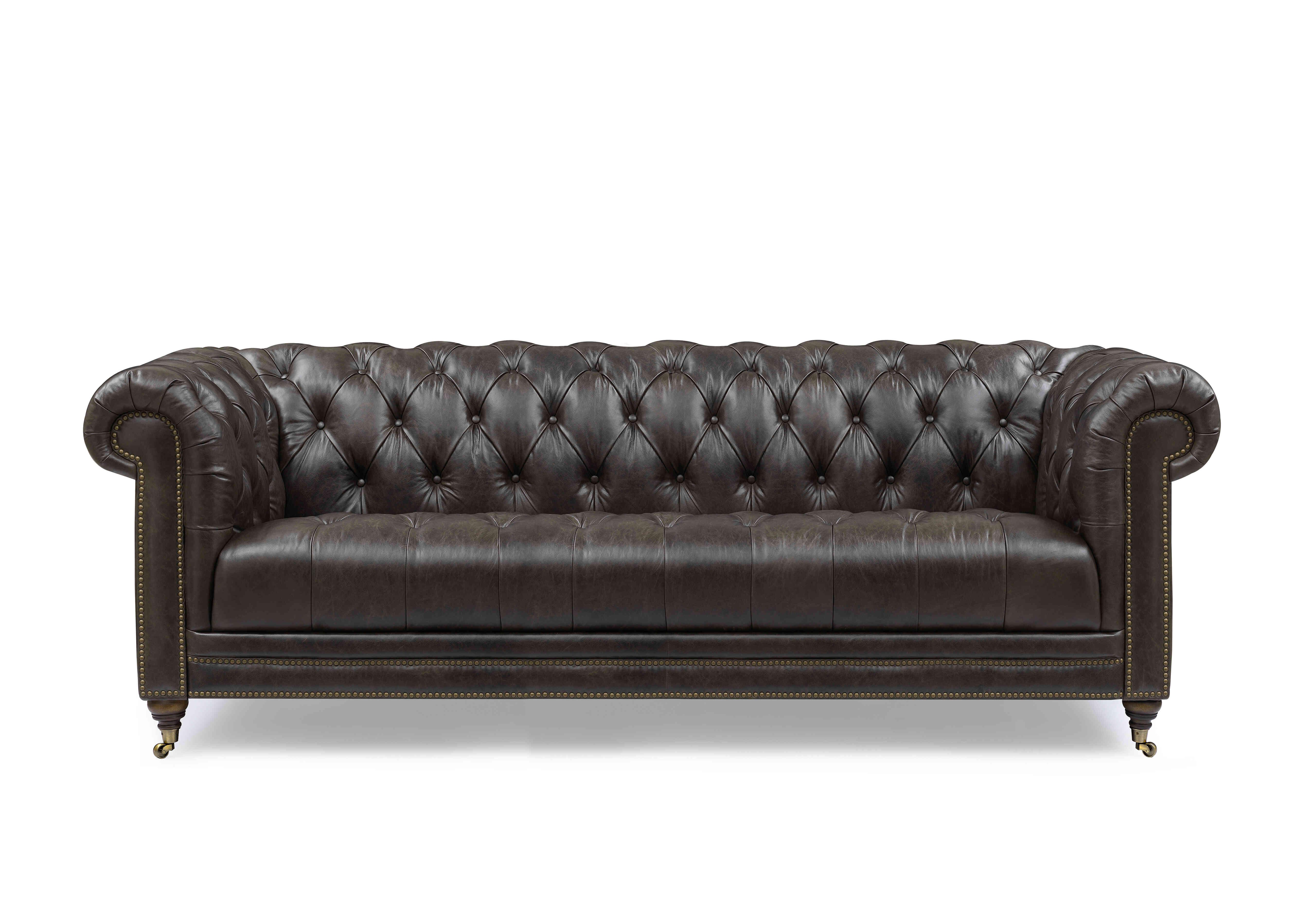 Walter 4 Seater Leather Chesterfield Sofa with USB-C in Cannon X3y1-1759ls on Furniture Village