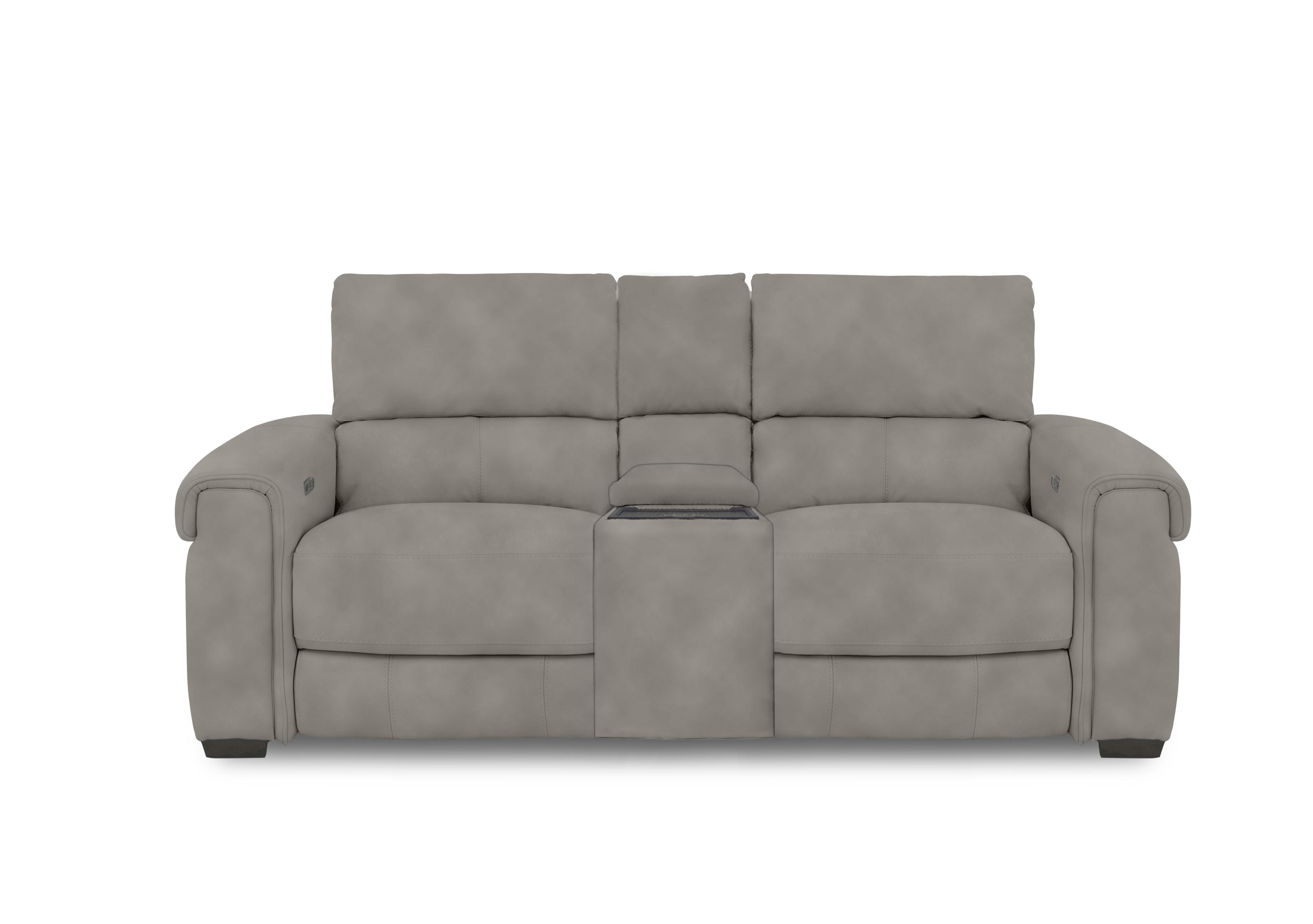 Nixon 2 Seater Fabric Power Recliner Sofa with Cupholder Power Console in Sfa-Pey-R05 Marble on Furniture Village