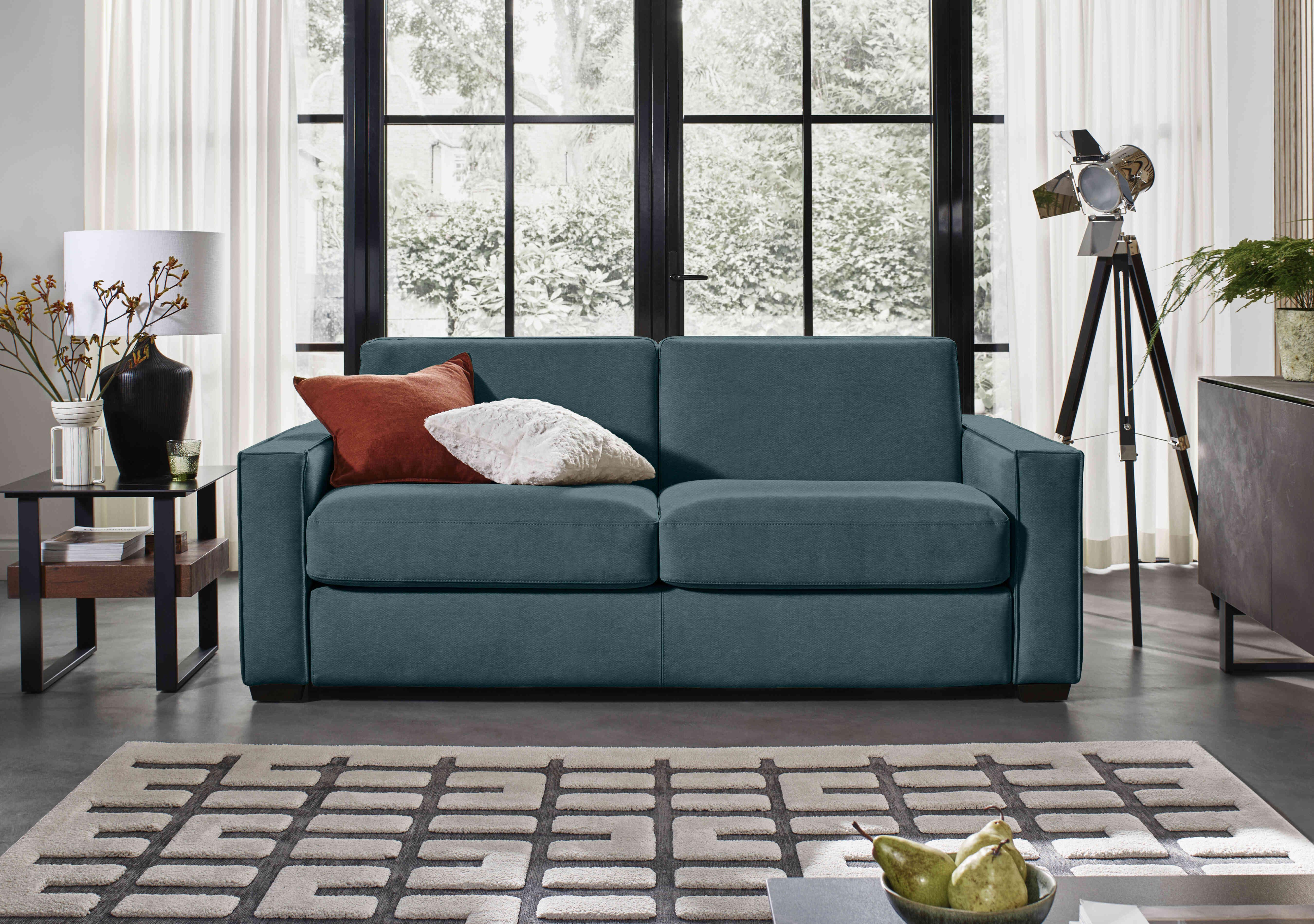 Parma 3 Seater Fabric Manual Sofa Bed in  on Furniture Village