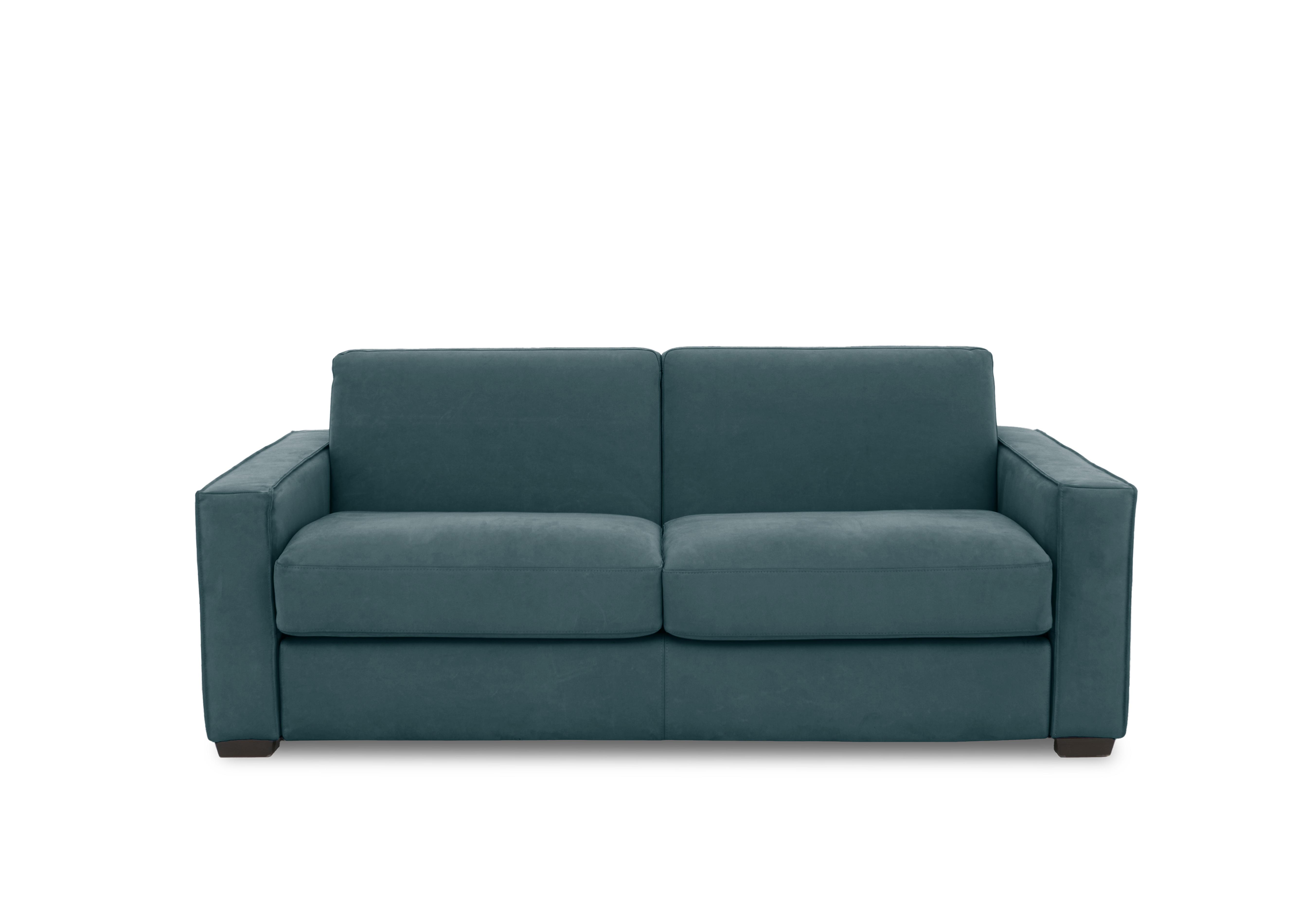 Parma 3 Seater Fabric Manual Sofa Bed in Fab-Can-R340 Peacock on Furniture Village