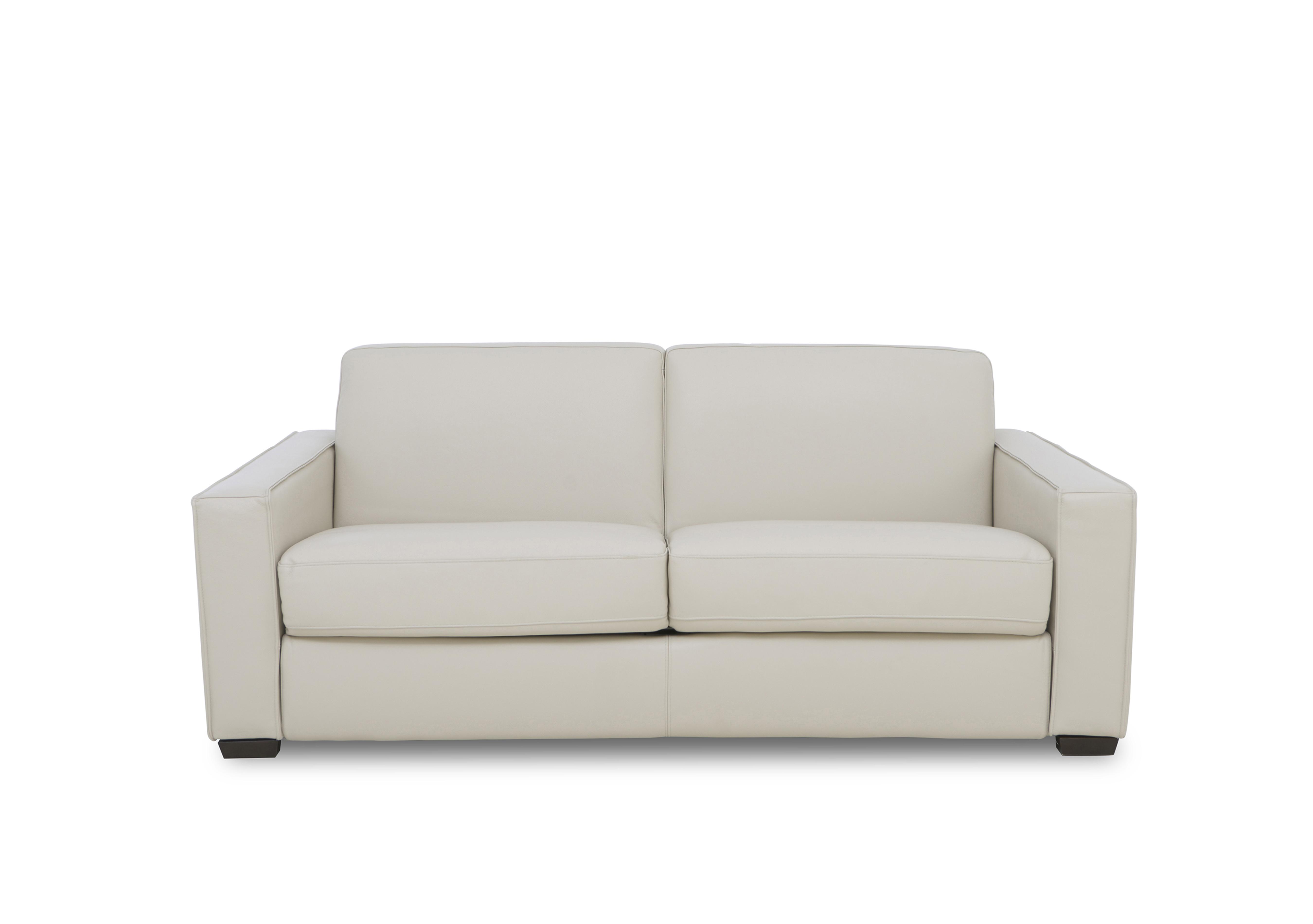 Parma 3 Seater Leather Manual Sofa Bed in Nc-156e Frost on Furniture Village