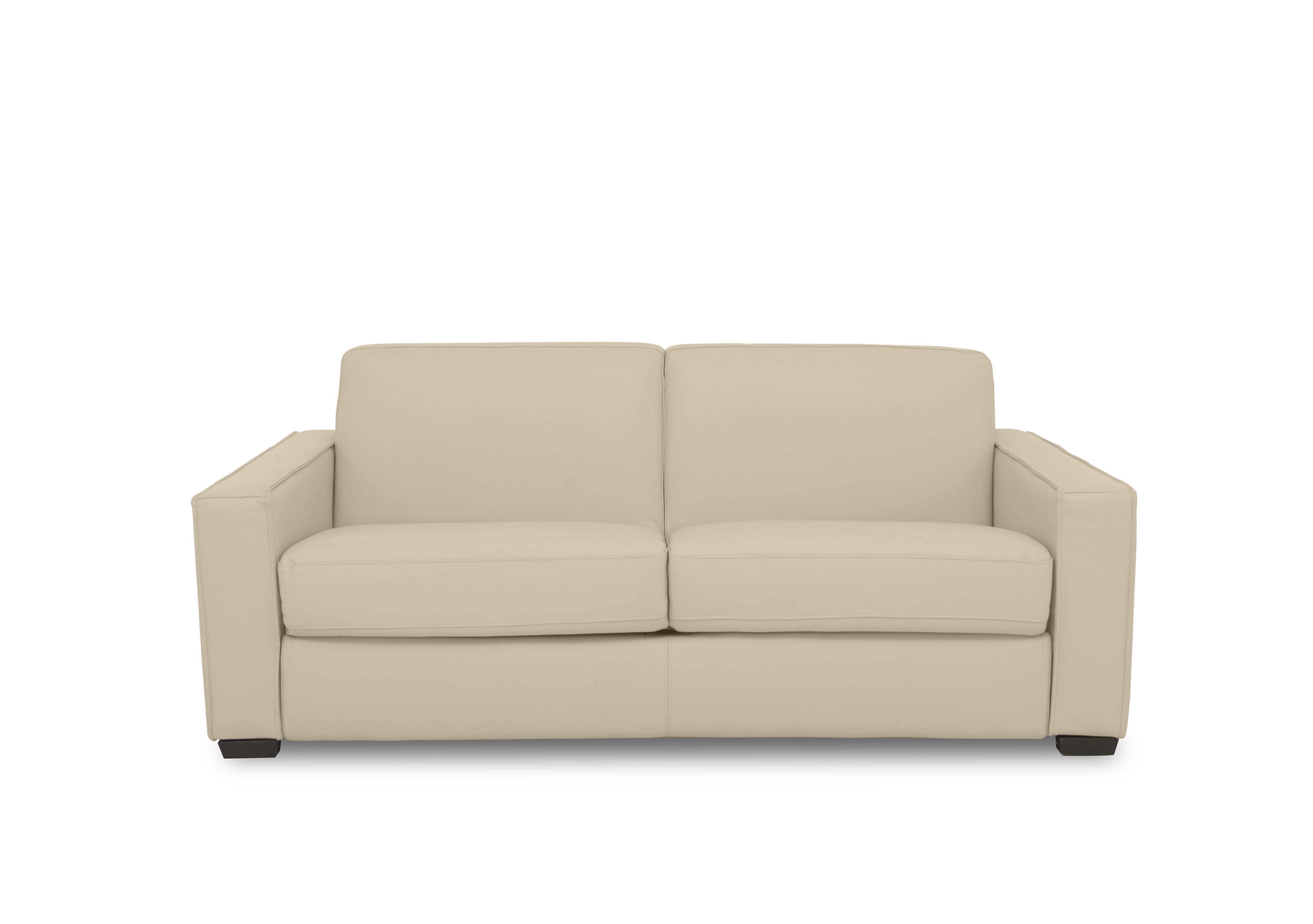 Parma 3 Seater Leather Manual Sofa Bed in Nc-862c Bisque on Furniture Village