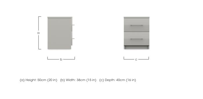 Castle 2 Drawer Bedside Cabinet in  on Furniture Village