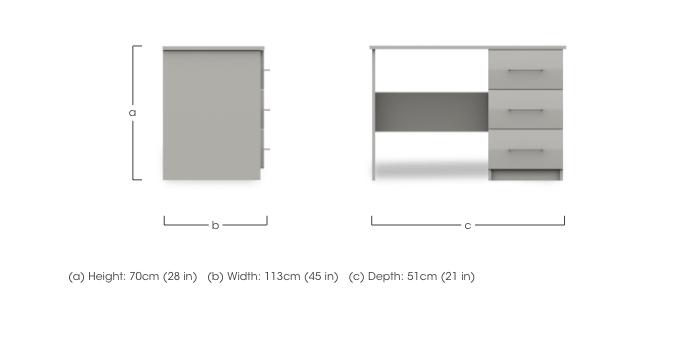 Castle 3 Drawer Dressing Table in  on Furniture Village