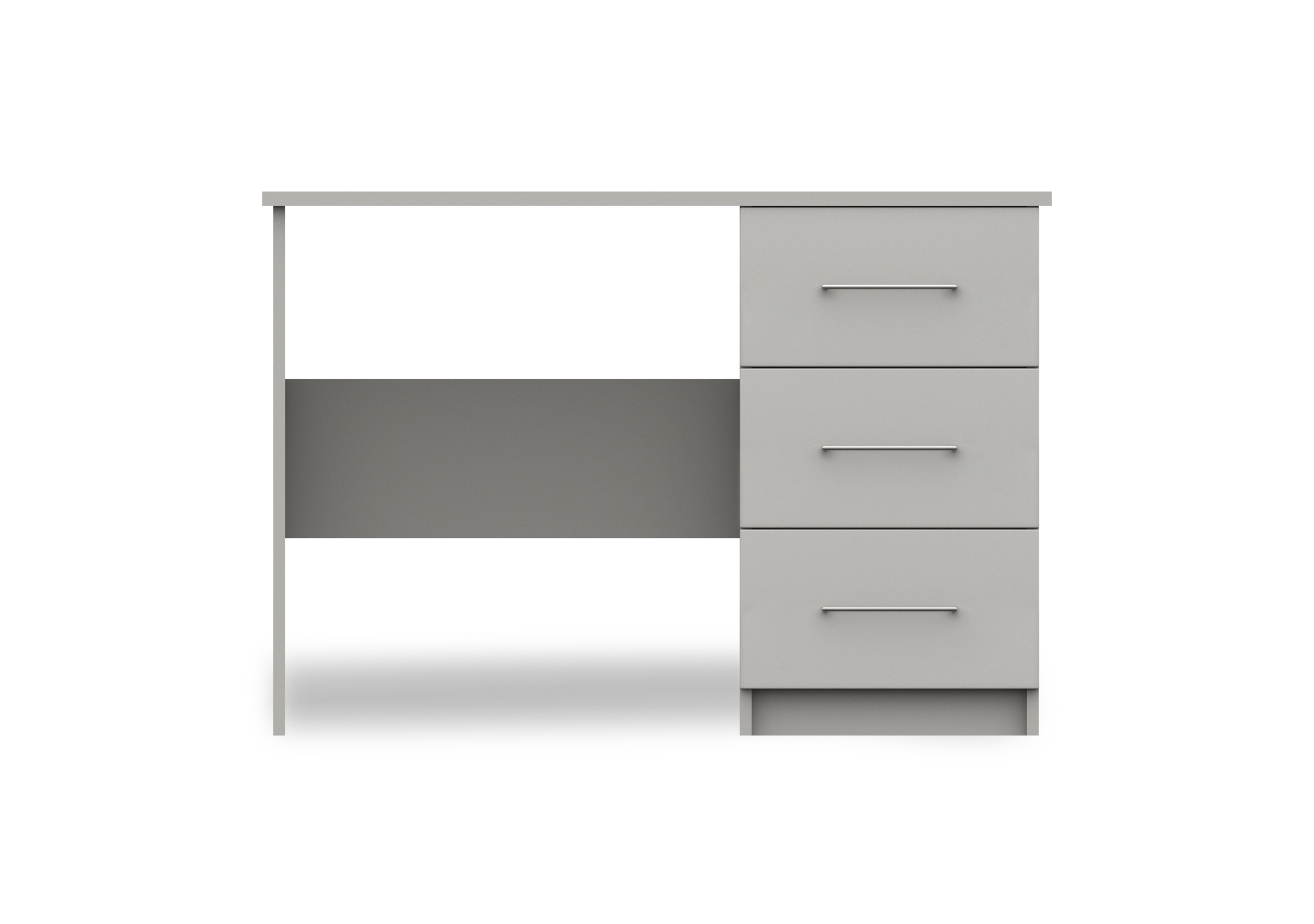 Castle 3 Drawer Dressing Table in Grey Gloss on Furniture Village