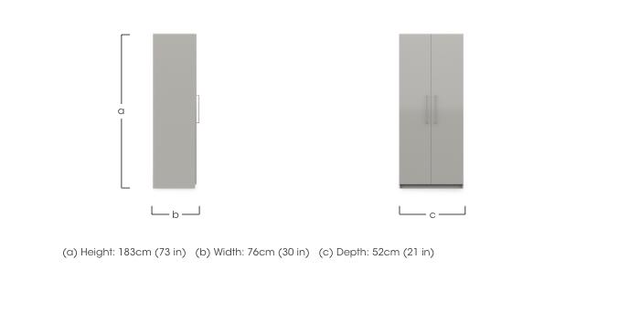 Castle 2 Door Hinged Wardrobe in  on Furniture Village