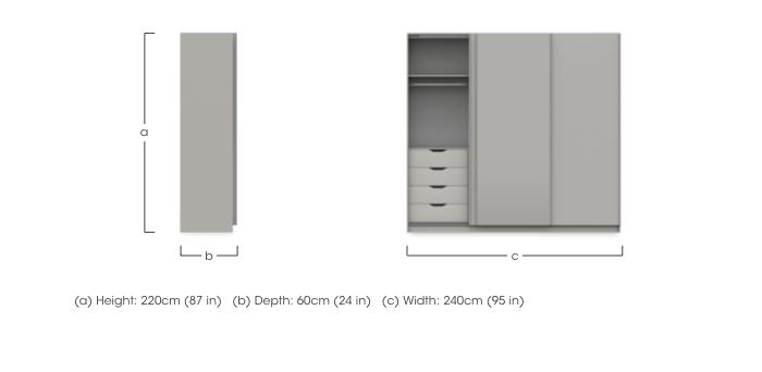 Castle 240cm 3 Door Sliding Wardrobe in  on Furniture Village