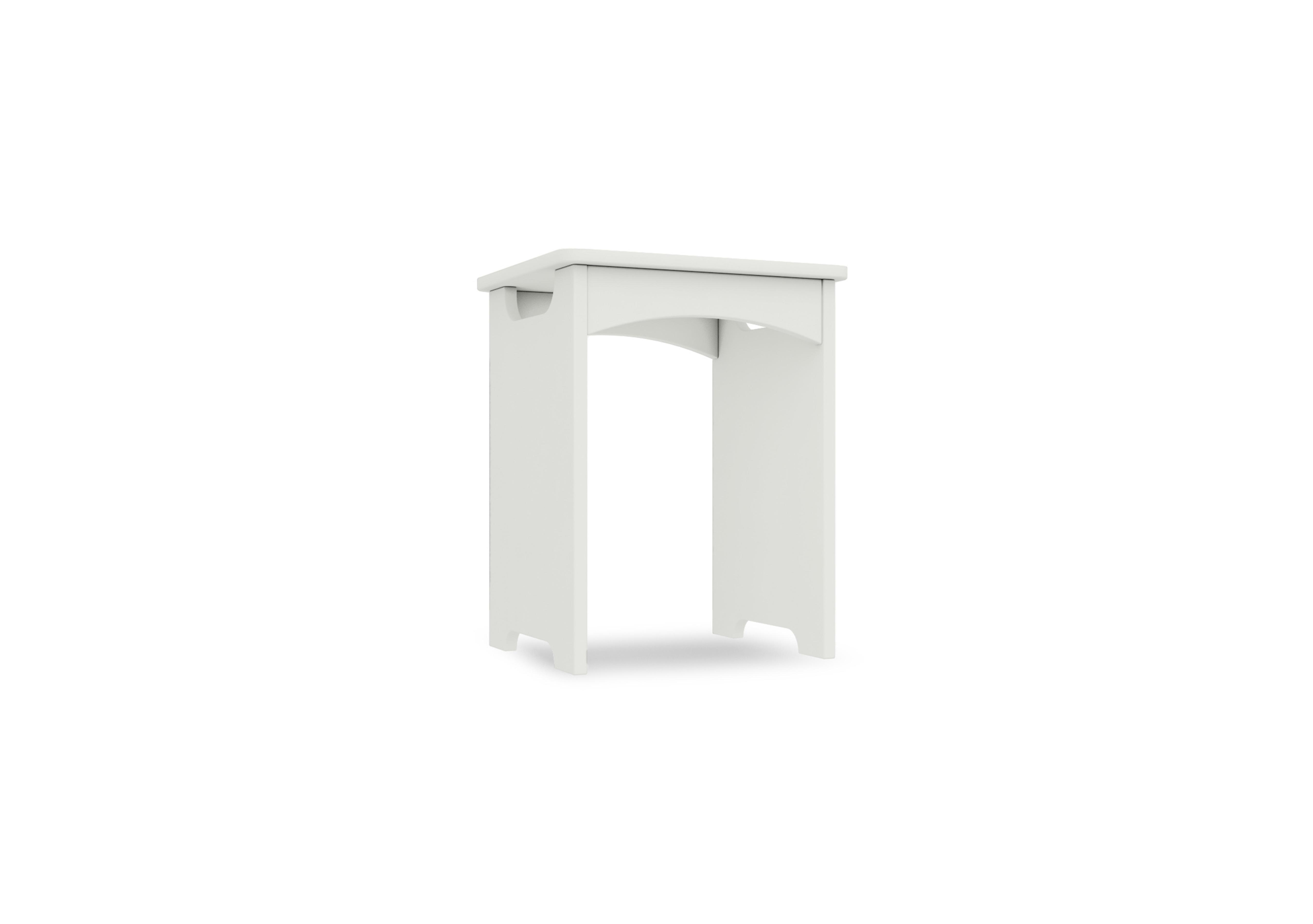 Castle Dressing Table Stool in Frost White Gloss on Furniture Village