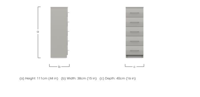 Castle 5 Drawer Tallboy in  on Furniture Village