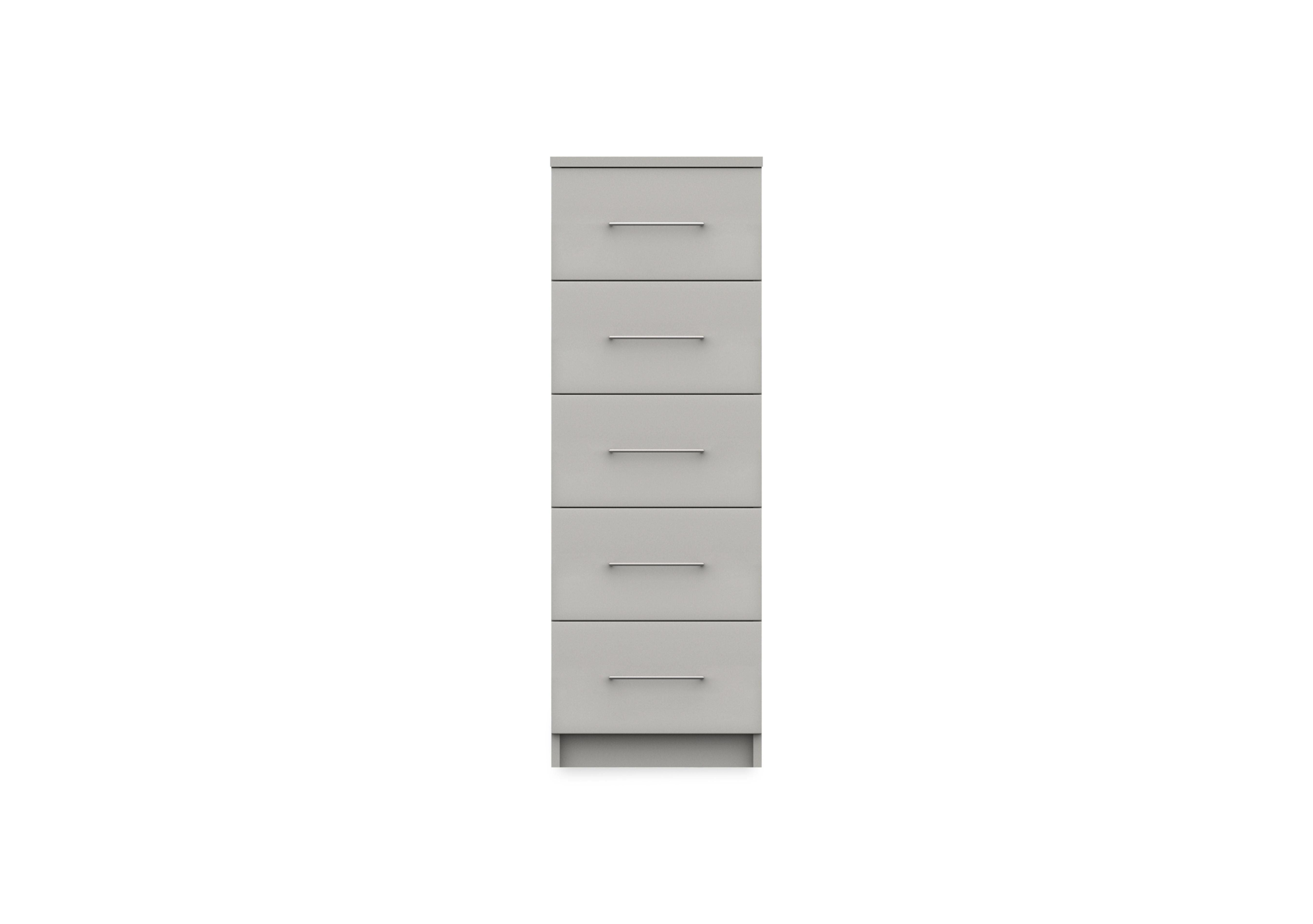 Castle 5 Drawer Tallboy in Grey Gloss on Furniture Village