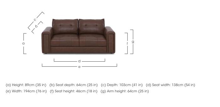 Goliath 2 Seater Leather Sofa in  on Furniture Village