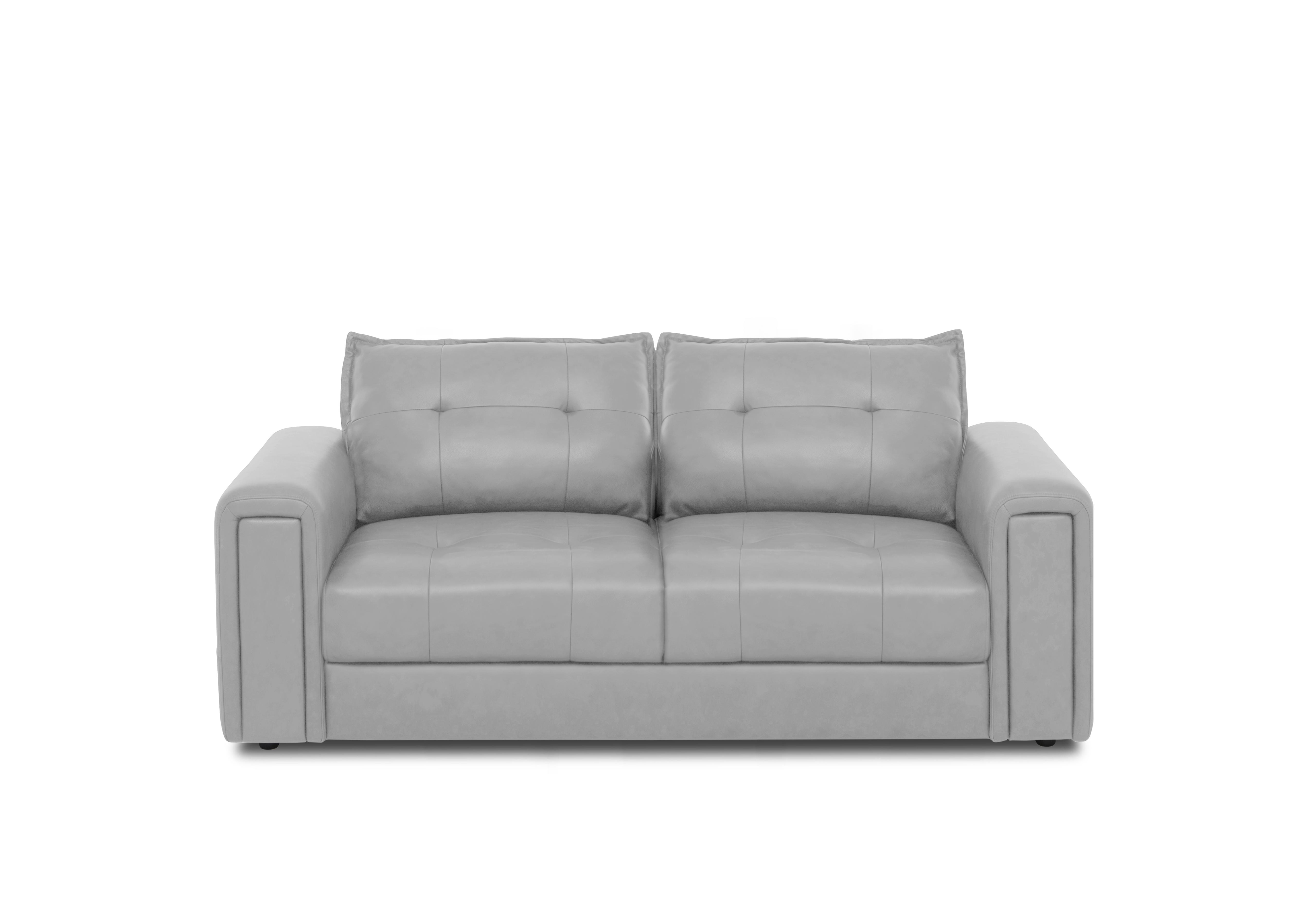 Goliath 2 Seater Leather Sofa in Oslo Cat-40/27 Light Grey on Furniture Village