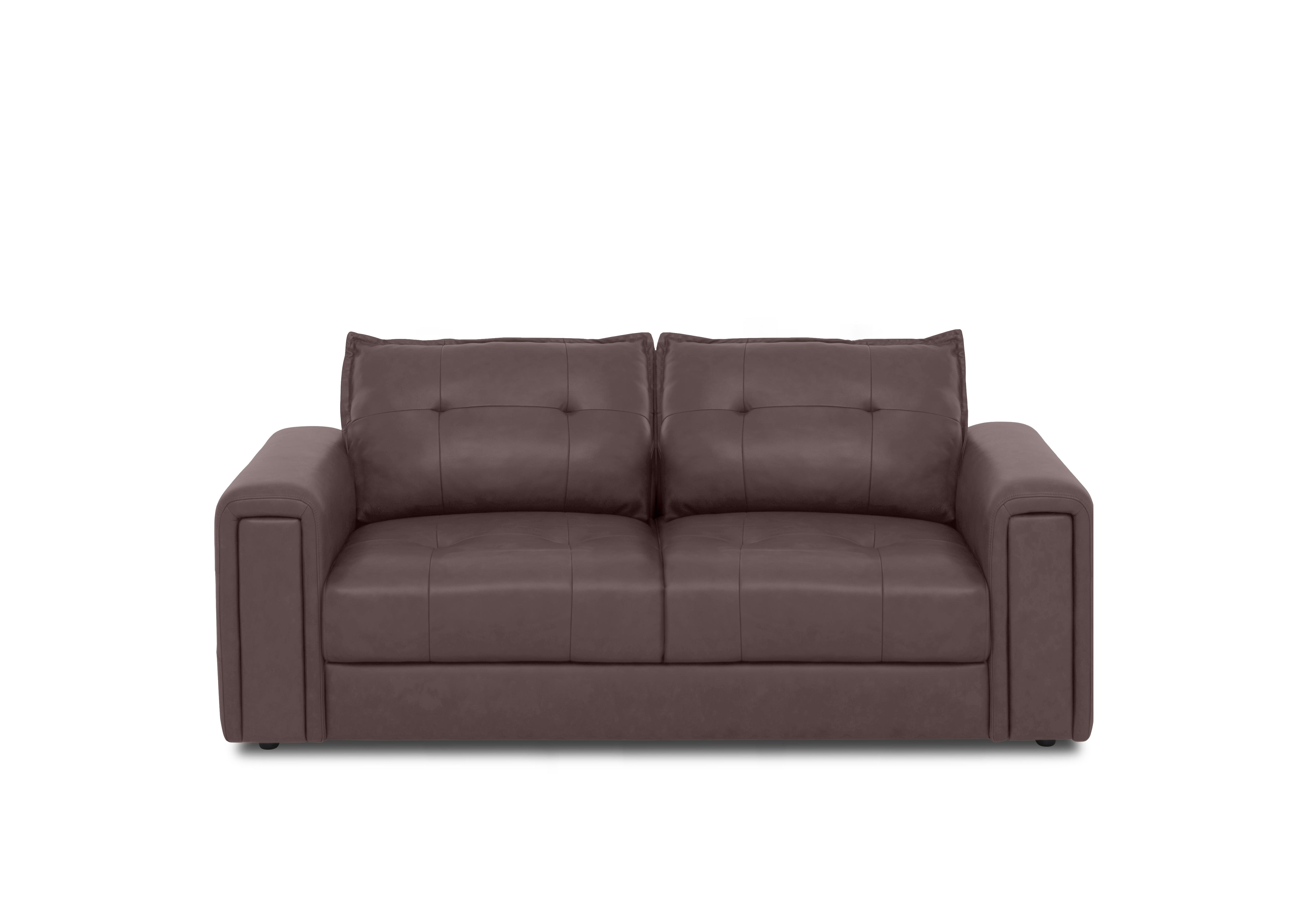 Goliath 2 Seater Leather Sofa in Oslo Cat-40/30 Mulberry on Furniture Village