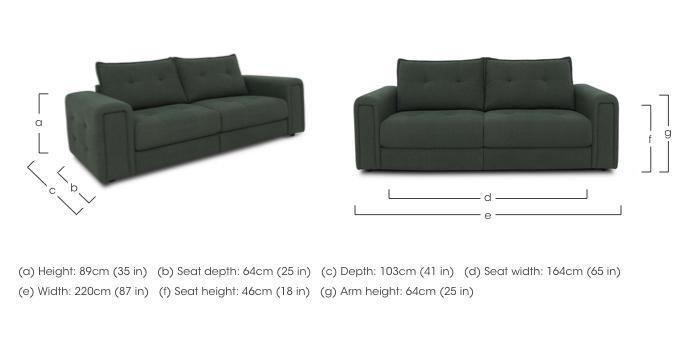 Goliath 3 Seater Fabric Sofa in  on Furniture Village