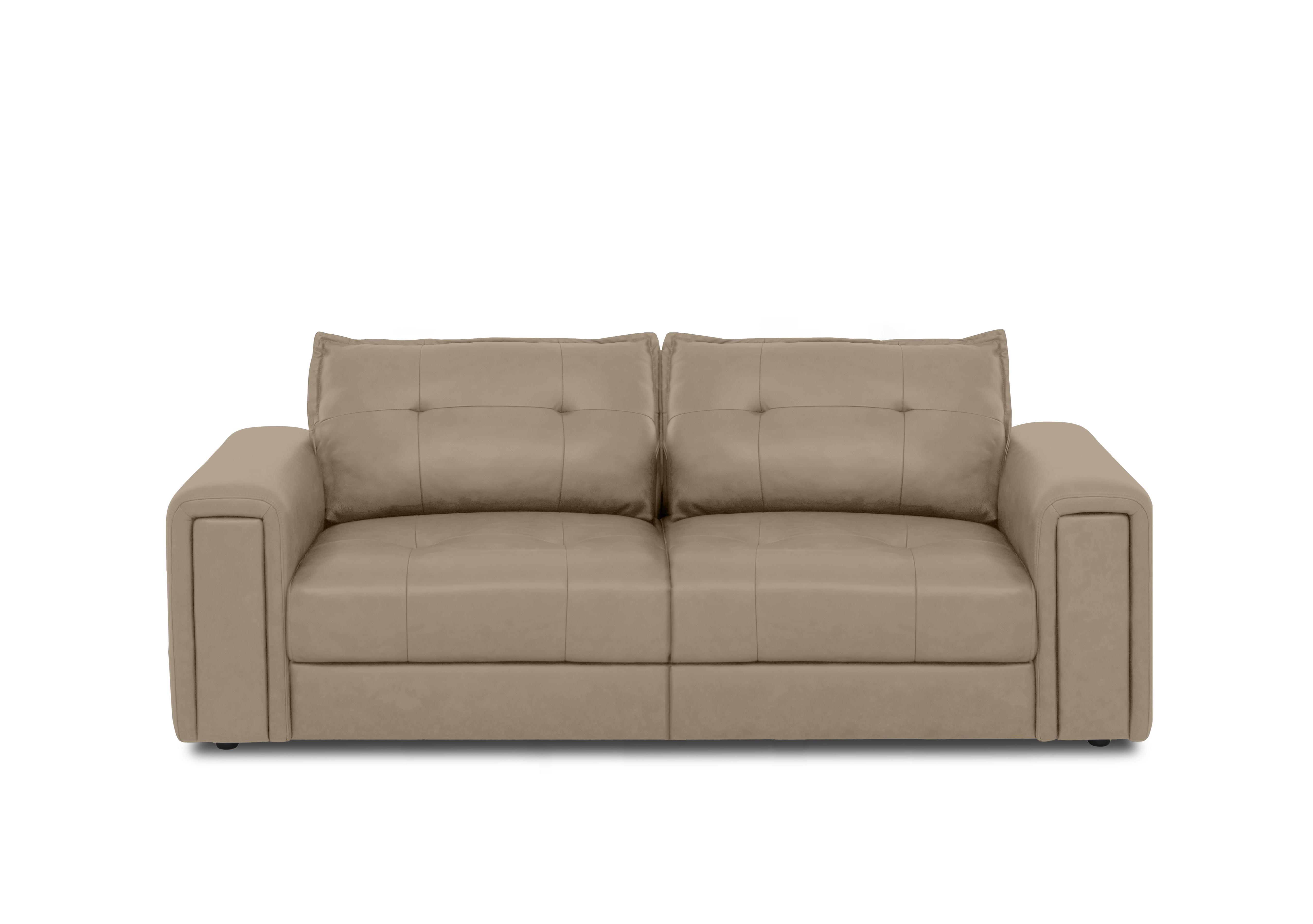 Goliath 3 Seater Leather Sofa in Montana Cat-60/06 Barley on Furniture Village