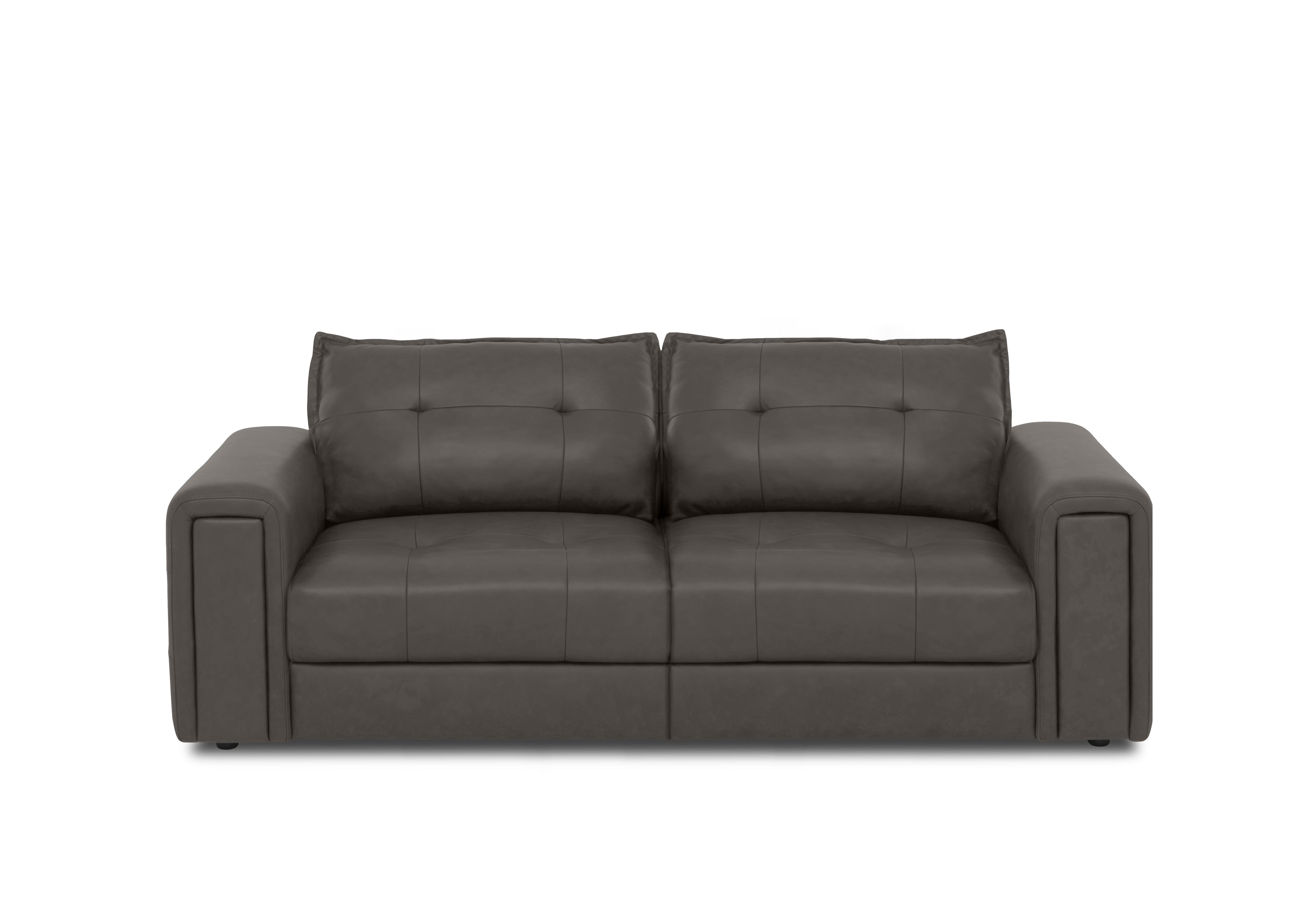 Goliath 3 Seater Leather Sofa in Montana Cat-60/21 Storm on Furniture Village