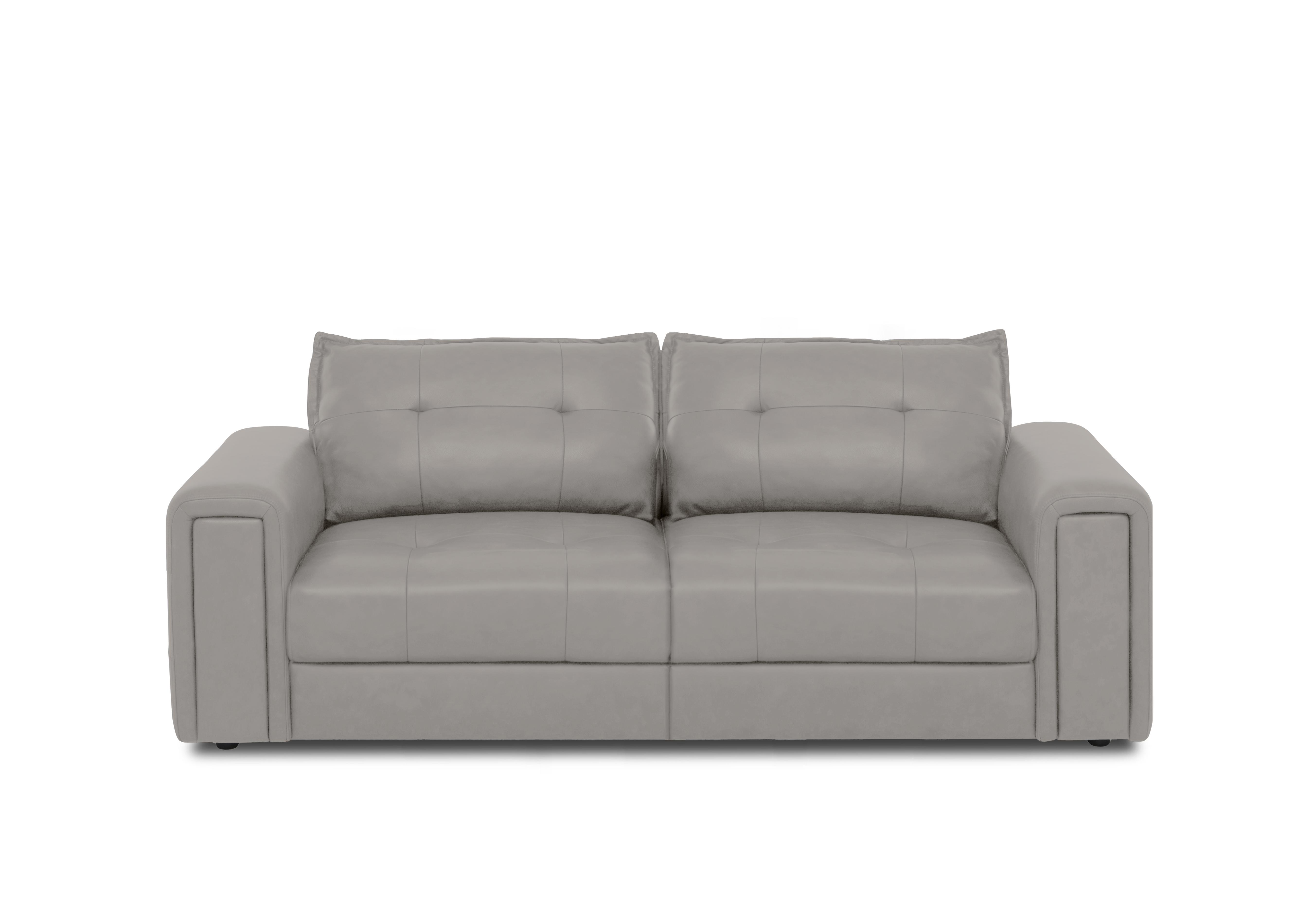 Goliath 3 Seater Leather Sofa in Montana Cat-60/28 New Grey on Furniture Village