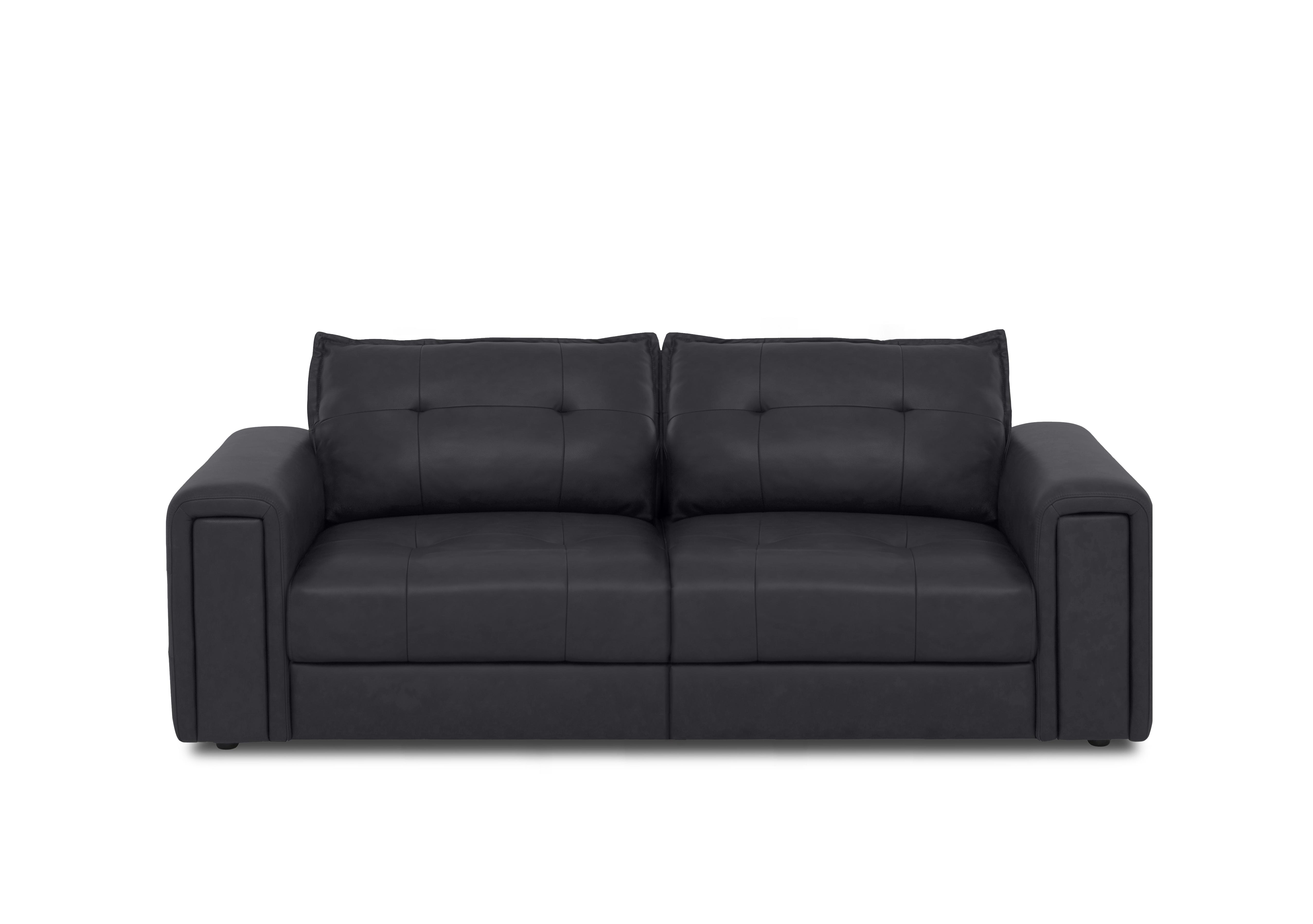 Goliath 3 Seater Leather Sofa in Montanacat-60/18 Lavender Grey on Furniture Village