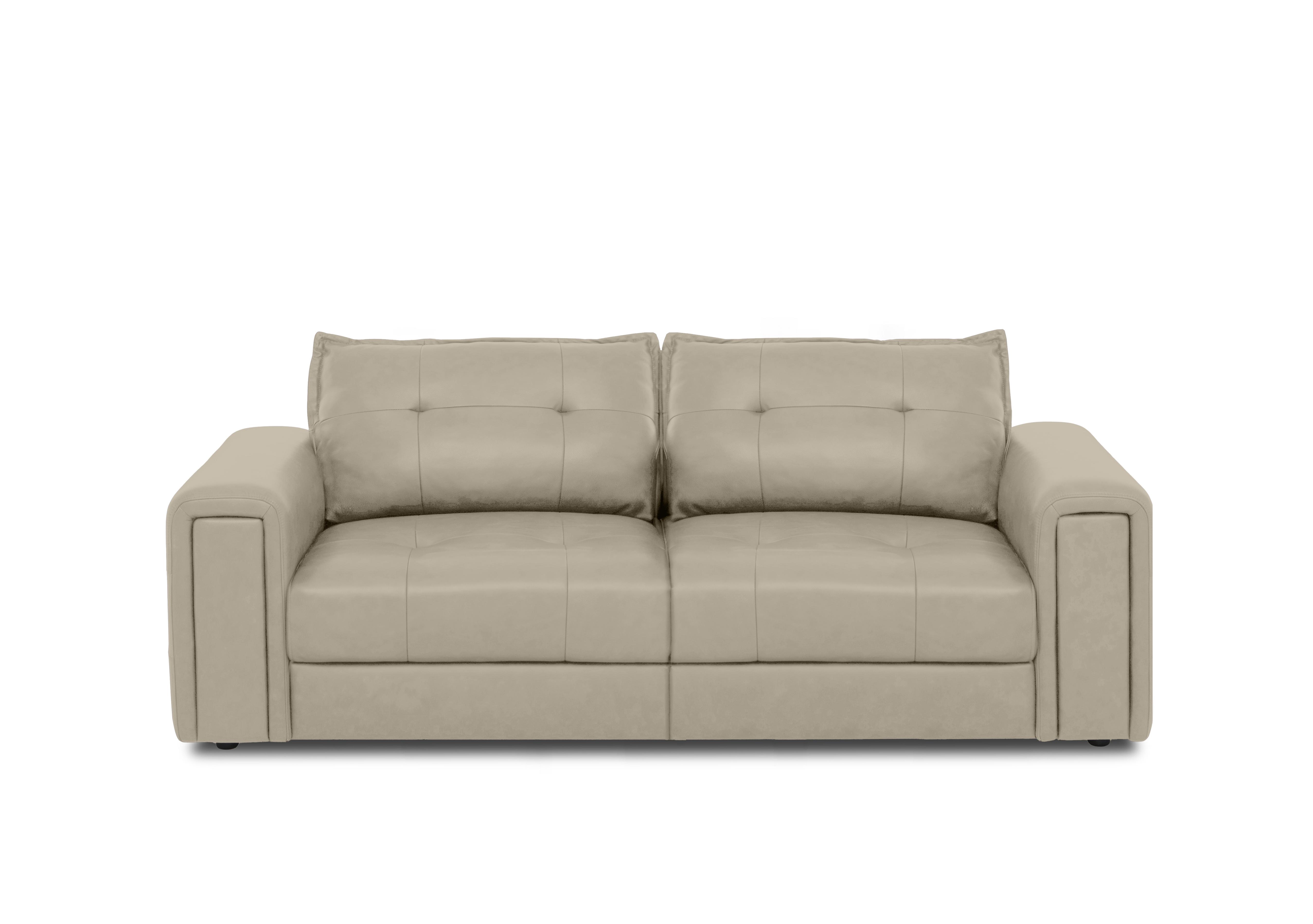 Boutique Goliath 3 Seater Leather Sofa in Oslo Cat-40/08 Oyster on Furniture Village