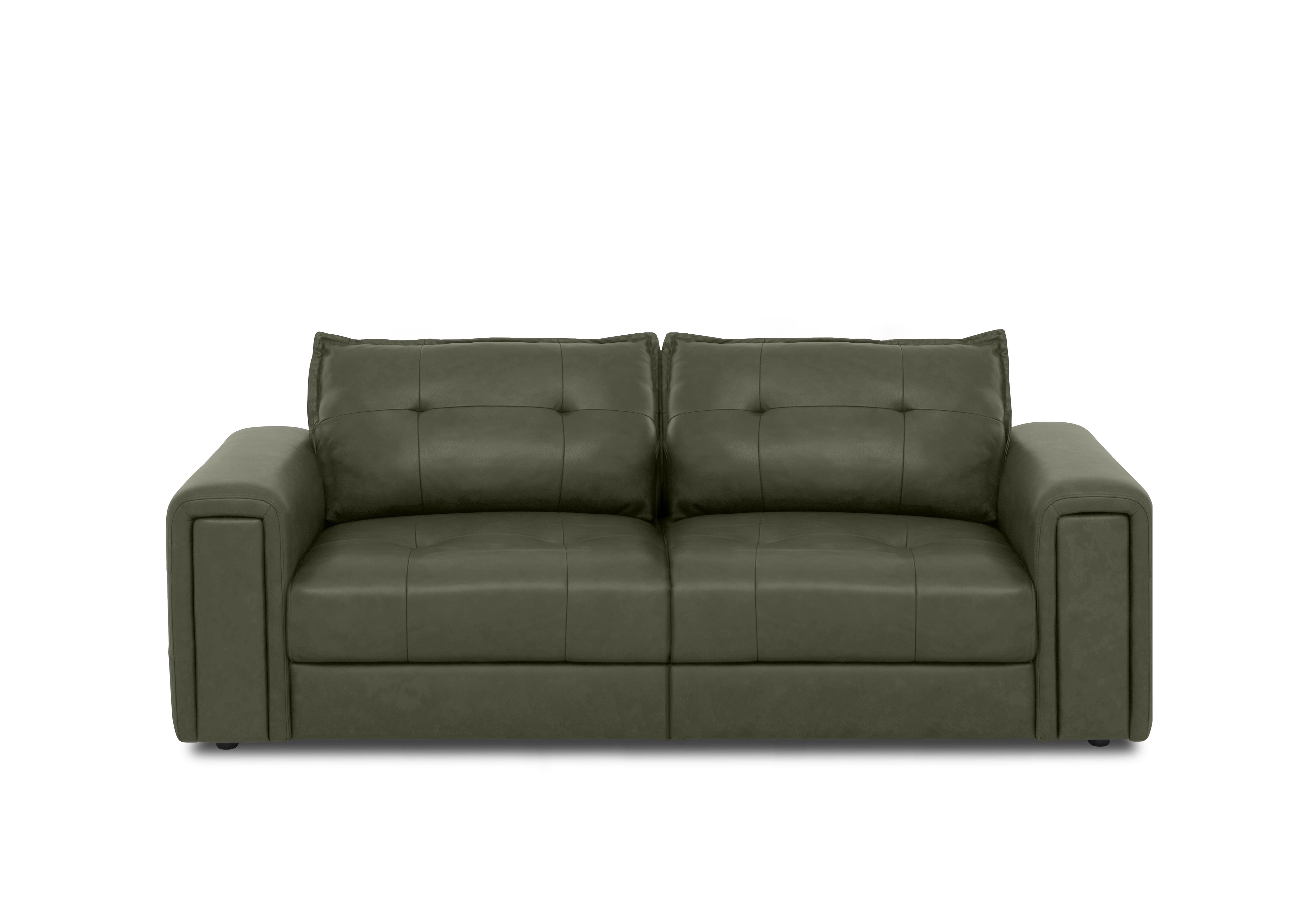 Goliath 3 Seater Leather Sofa in Oslo Cat-40/10 Pine on Furniture Village