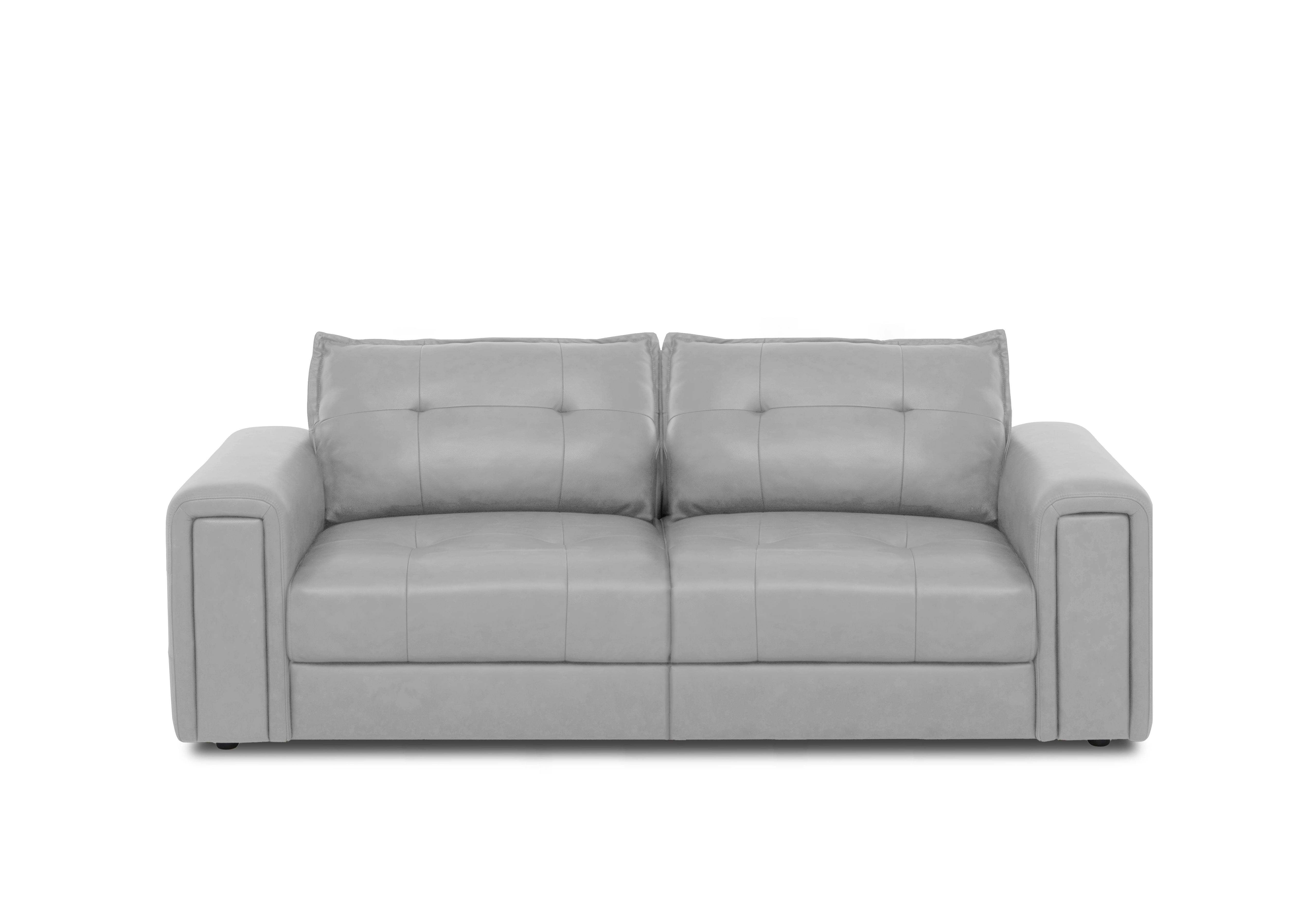 Goliath 3 Seater Leather Sofa in Oslo Cat-40/27 Light Grey on Furniture Village
