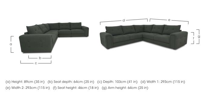 Goliath Large Fabric Corner Sofa with Storage Drawers in  on Furniture Village