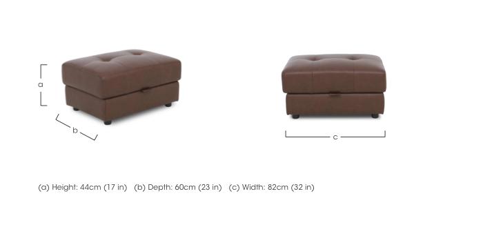 Goliath Leather Storage Footstool in  on Furniture Village