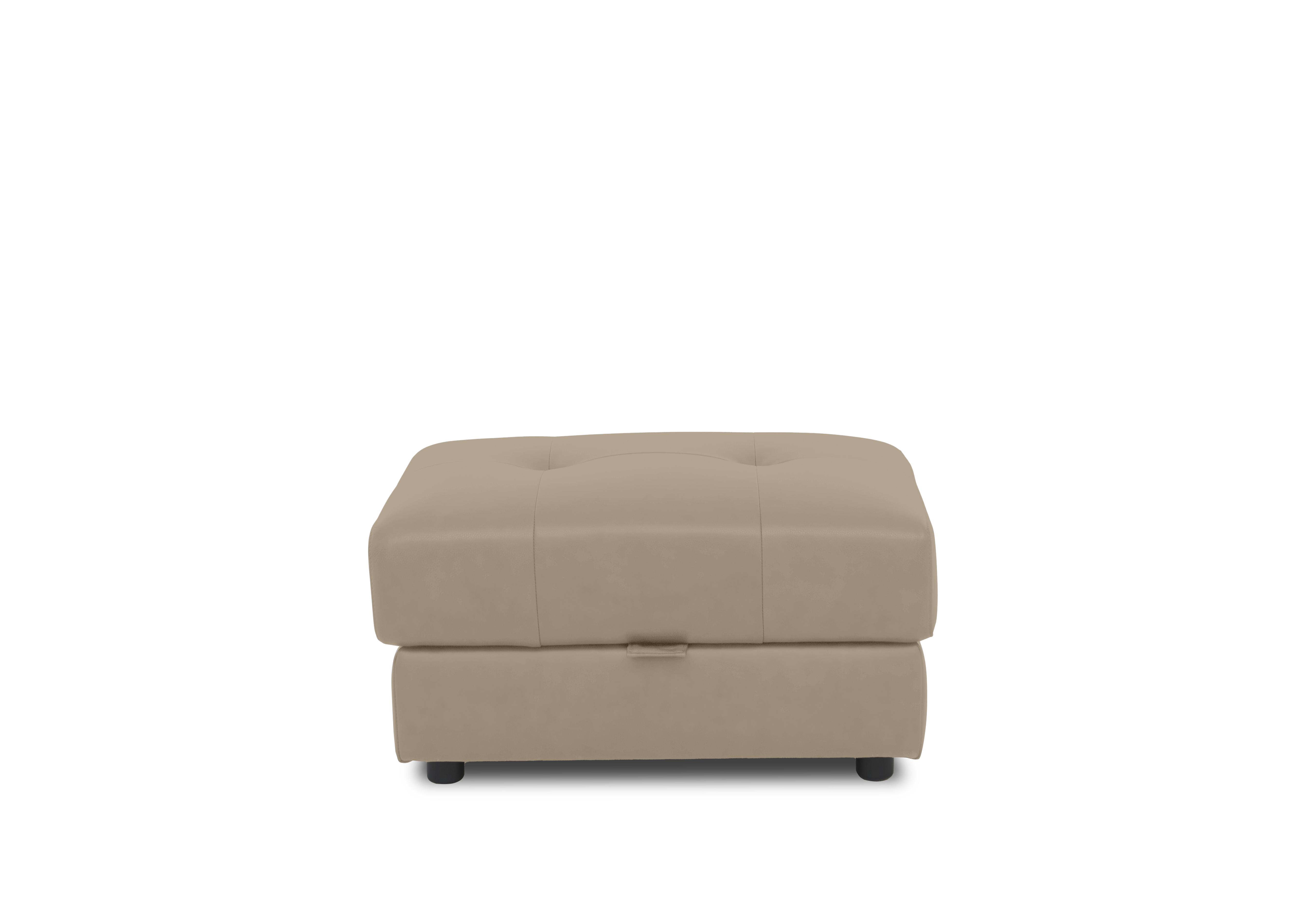 Goliath Leather Storage Footstool in Montana Cat-60/06 Barley on Furniture Village