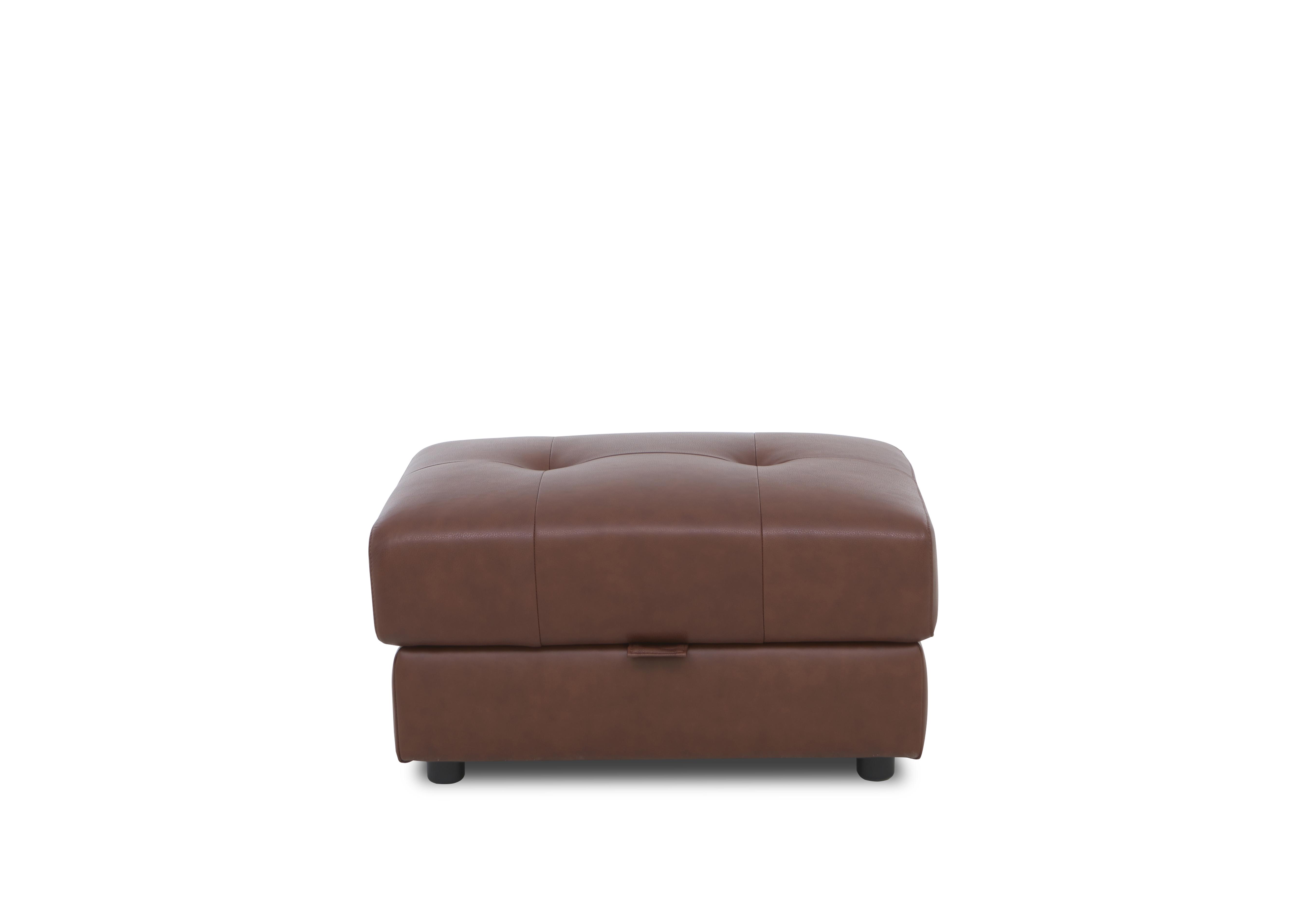 Goliath Leather Storage Footstool in Montana Cat-60/07 Butterscotch on Furniture Village