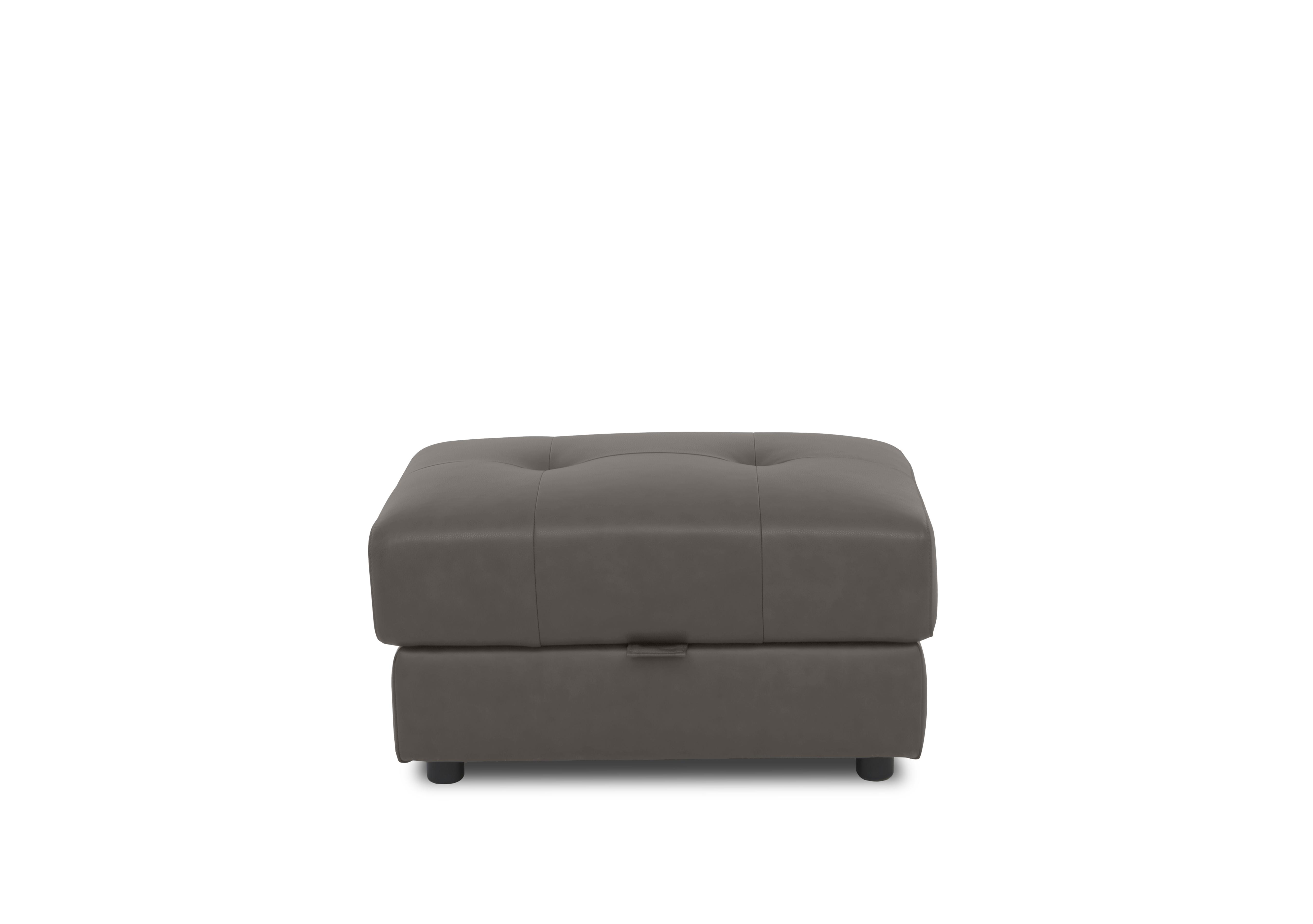 Goliath Leather Storage Footstool in Montana Cat-60/21 Storm on Furniture Village