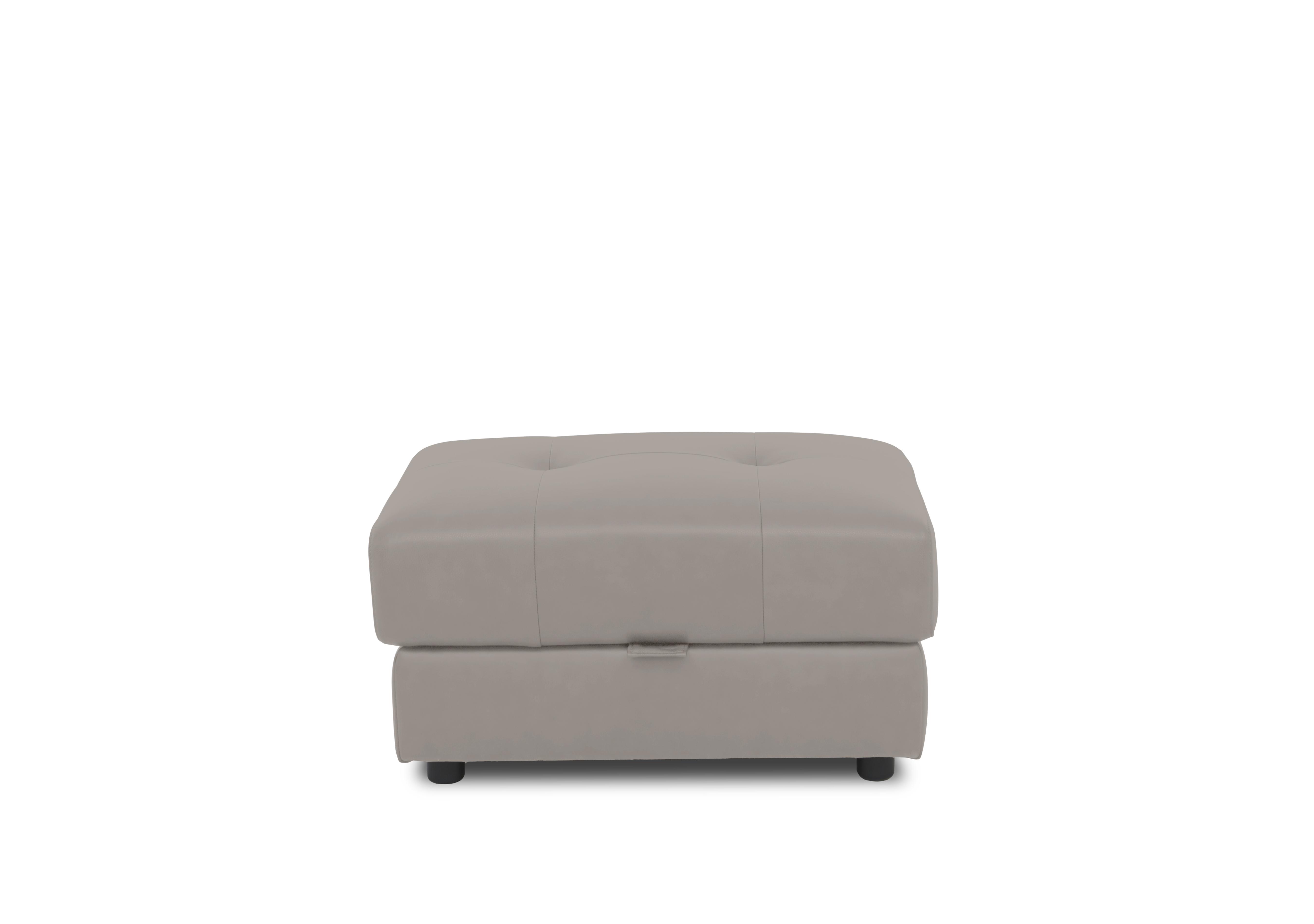 Goliath Leather Storage Footstool in Montana Cat-60/23 Lead Grey on Furniture Village