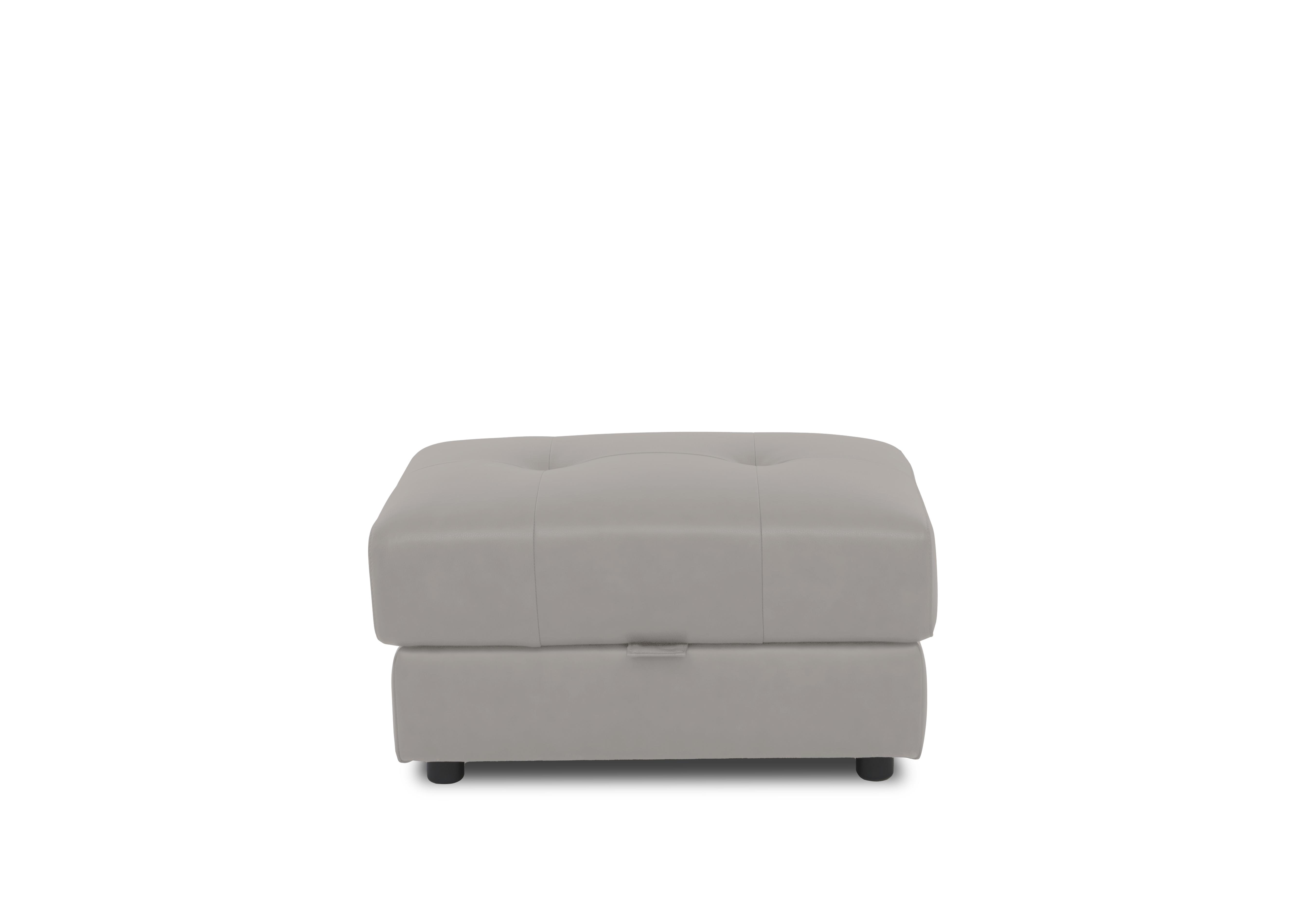 Goliath Leather Storage Footstool in Montana Cat-60/28 New Grey on Furniture Village