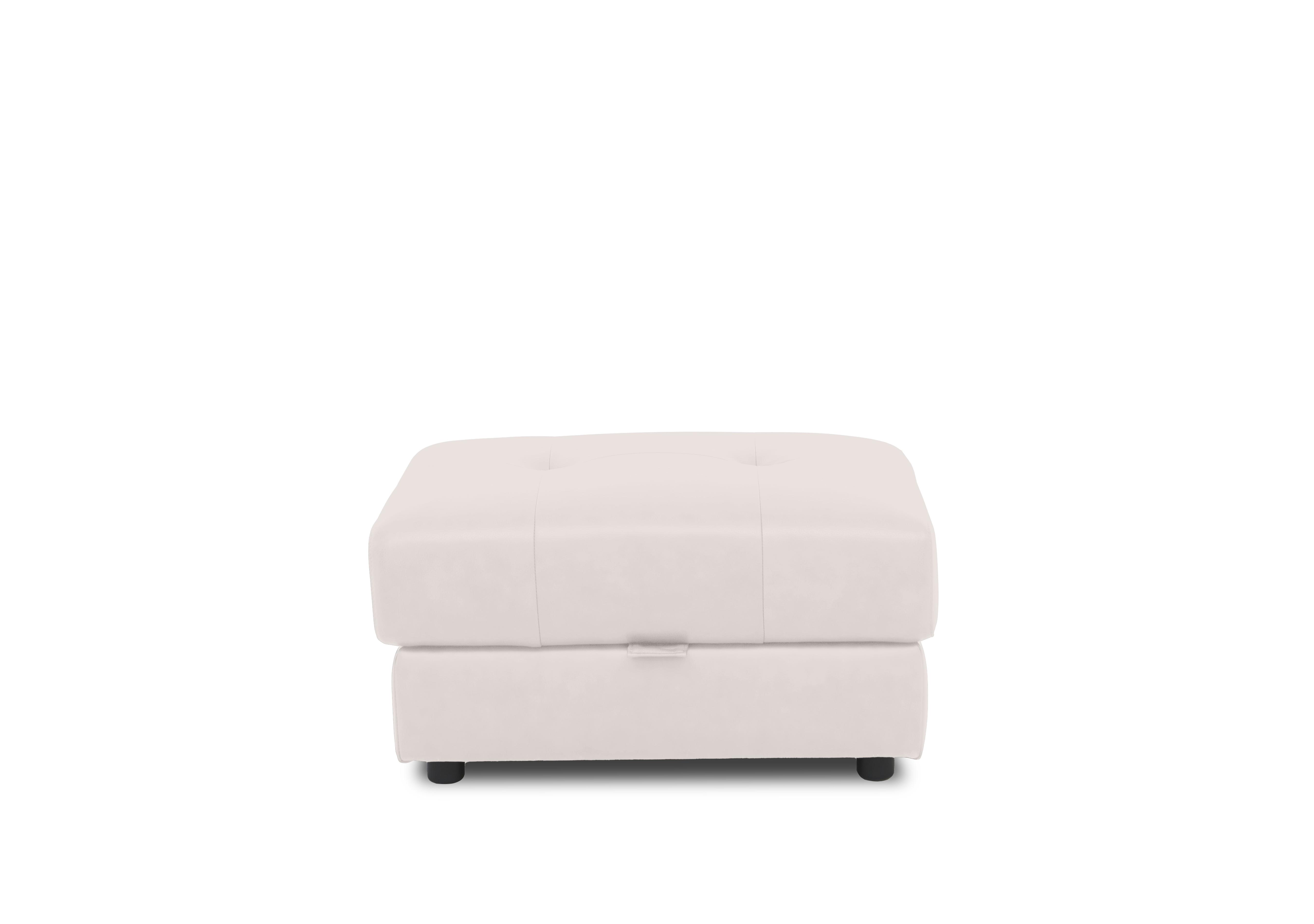 Goliath Leather Storage Footstool in Oslo Cat-40/13 Cotton on Furniture Village