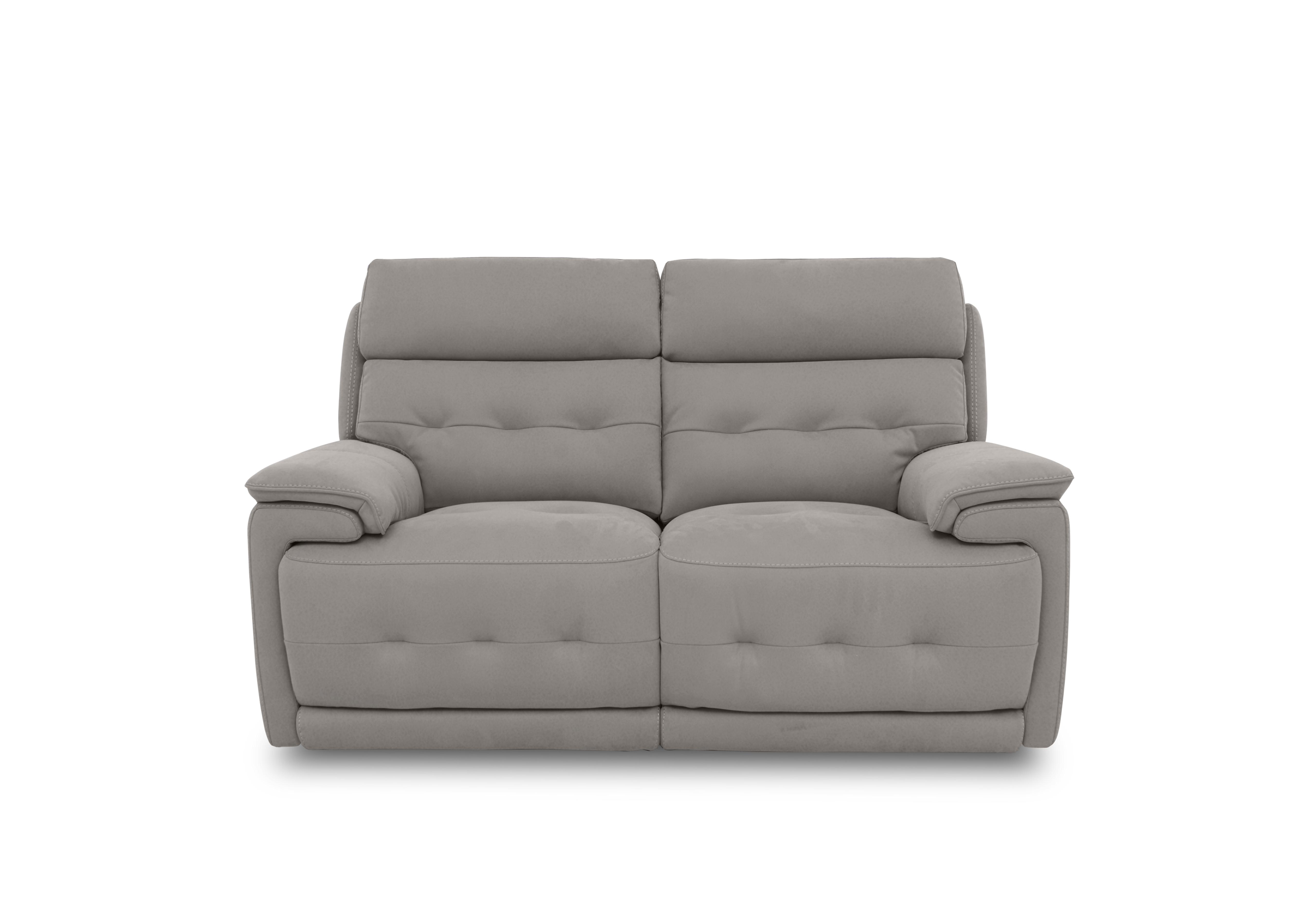 Brescia Fabric 2 Seater Power Recliner Sofa with Power Headrests in Fab-Can-R452 Grey Mist on Furniture Village