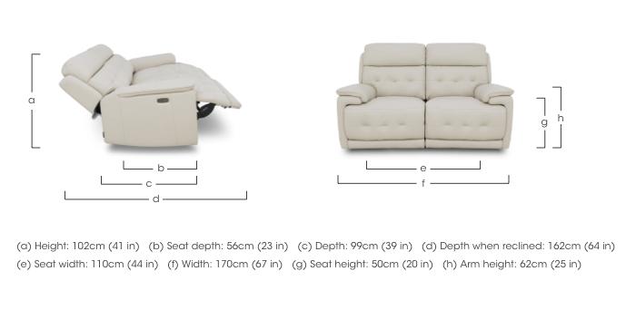 Brescia Leather 2 Seater Power Recliner Sofa with Power Headrests in  on Furniture Village