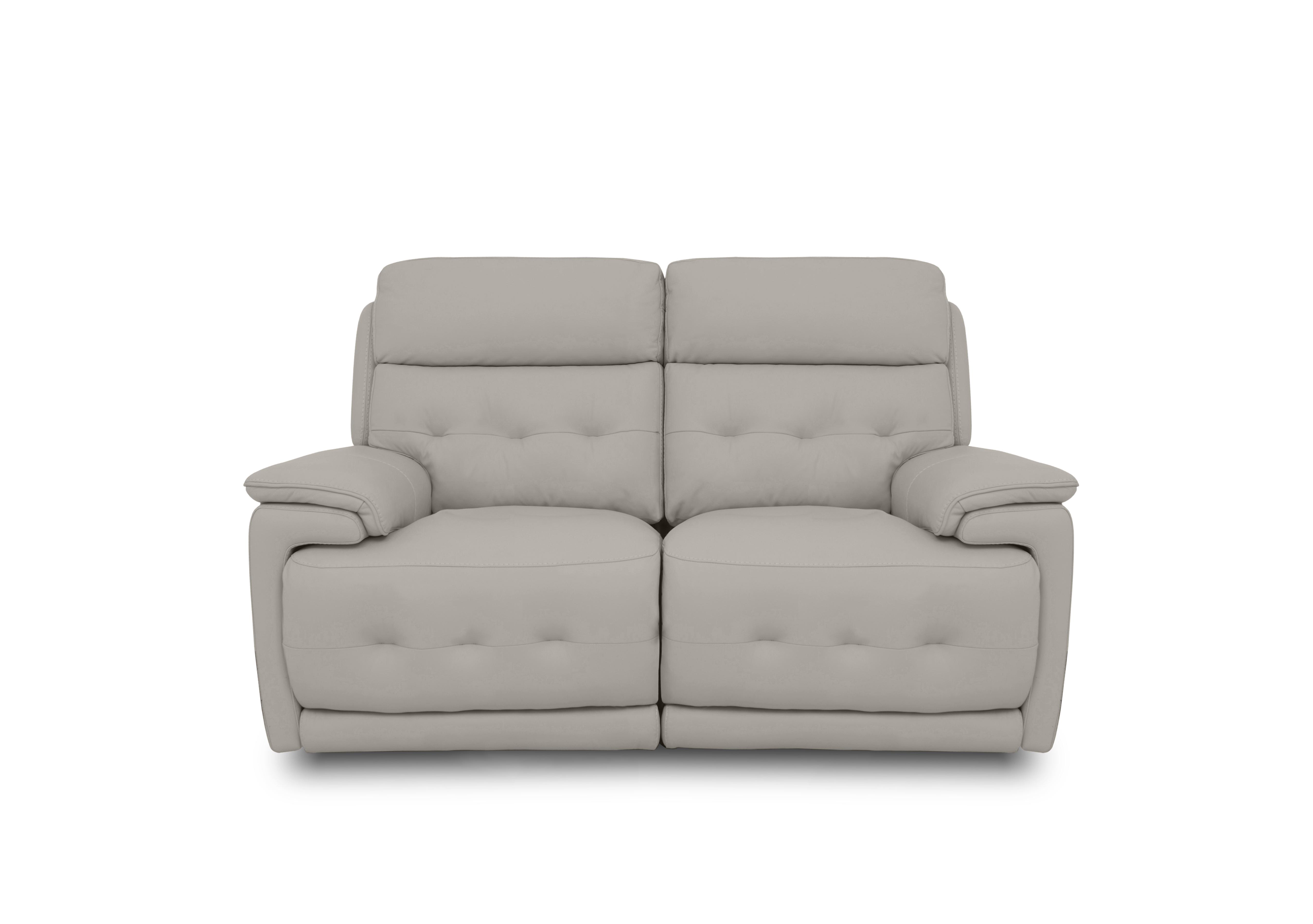 Brescia Leather 2 Seater Power Recliner Sofa with Power Headrests in Nc-946b Feather Grey on Furniture Village