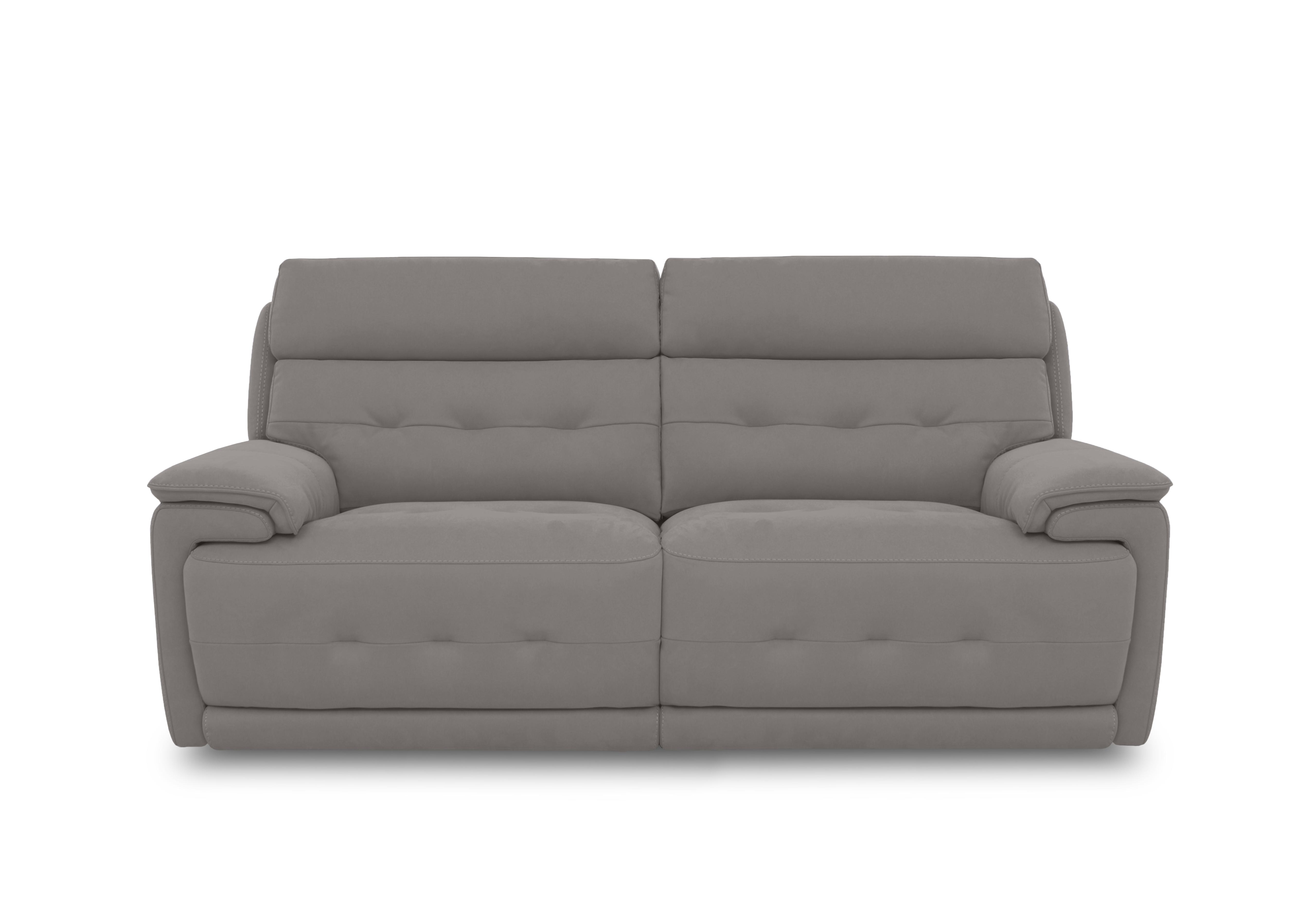 Brescia Fabric 3 Seater Sofa in Sfa-Bem-R01 Light Grey on Furniture Village