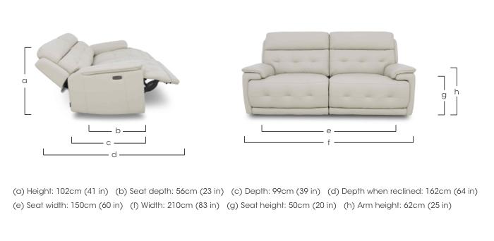 Brescia Leather 3 Seater Sofa in  on Furniture Village