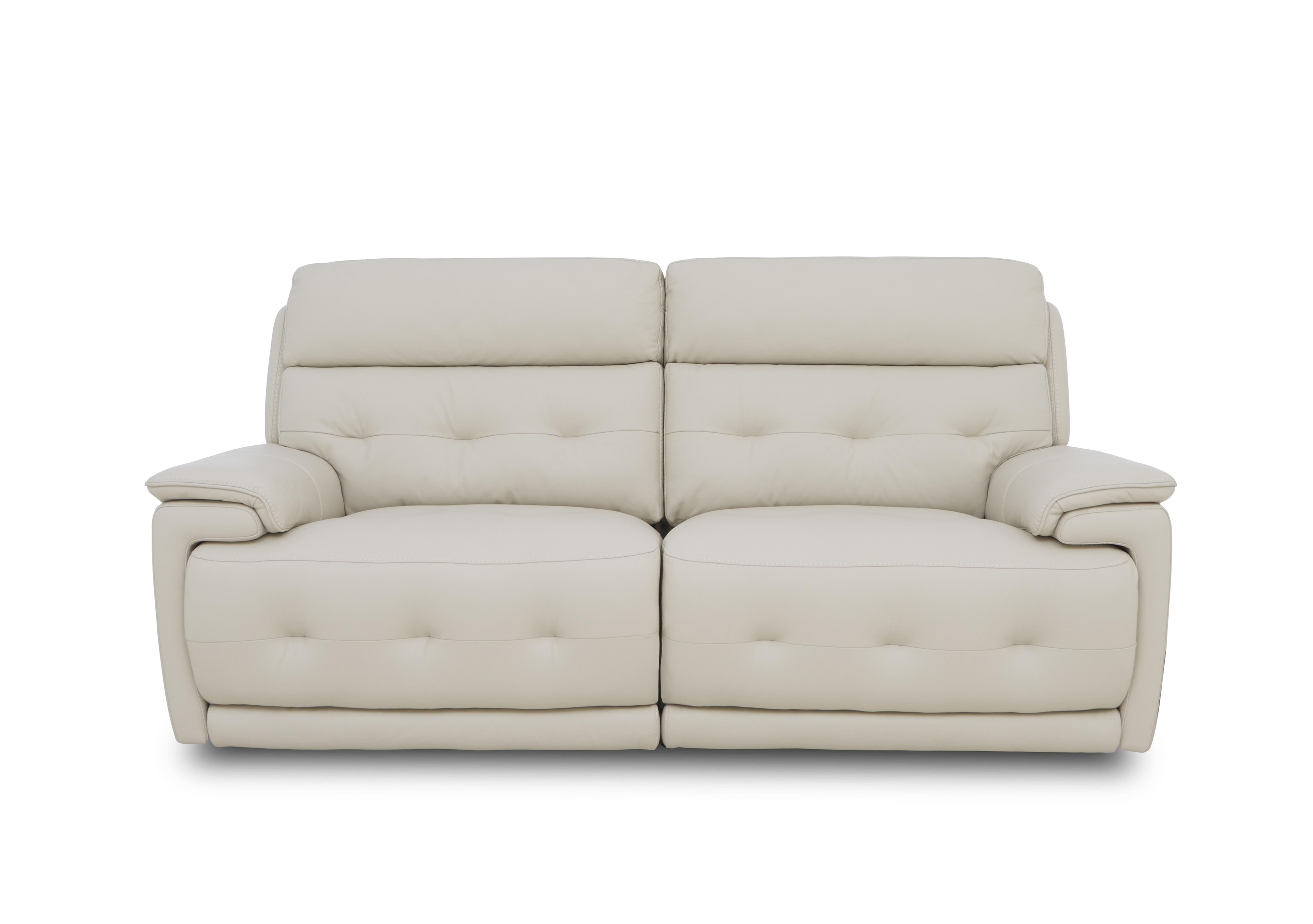 Brescia Leather 3 Seater Sofa in Nw-521e Frost on Furniture Village