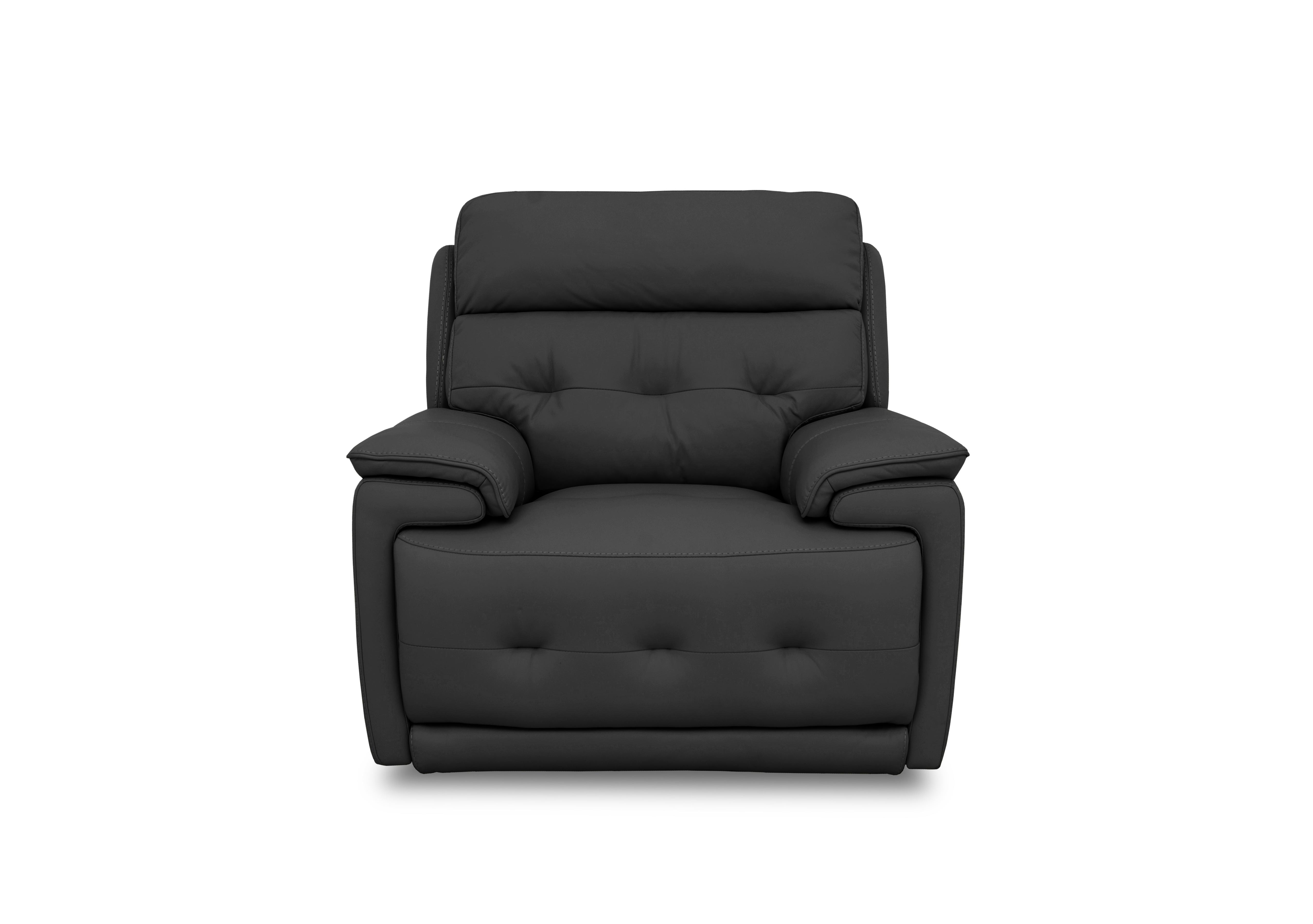 Brescia Leather Chair in Nc-023c Black on Furniture Village